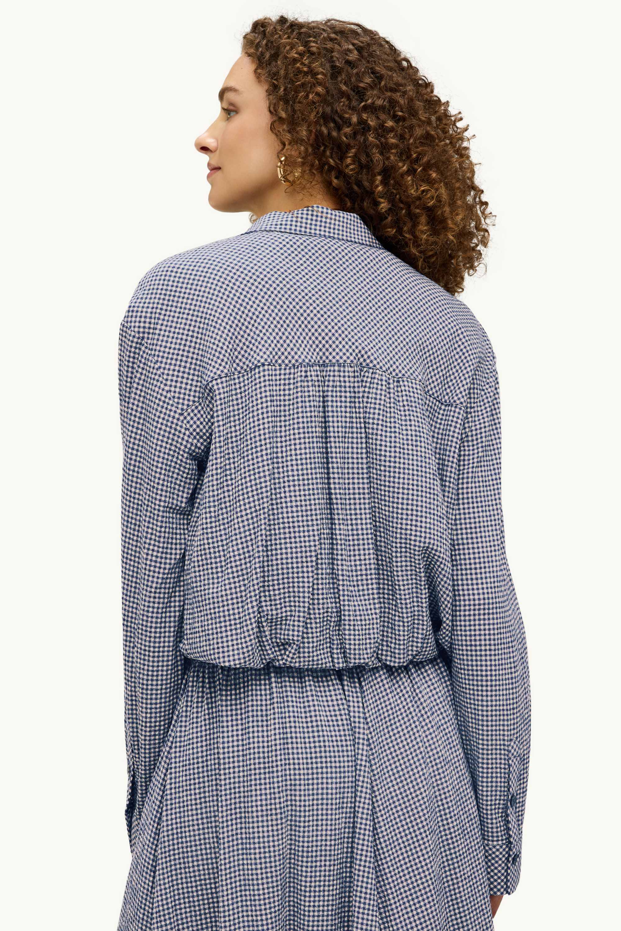 Shirt blouse - check blue / white