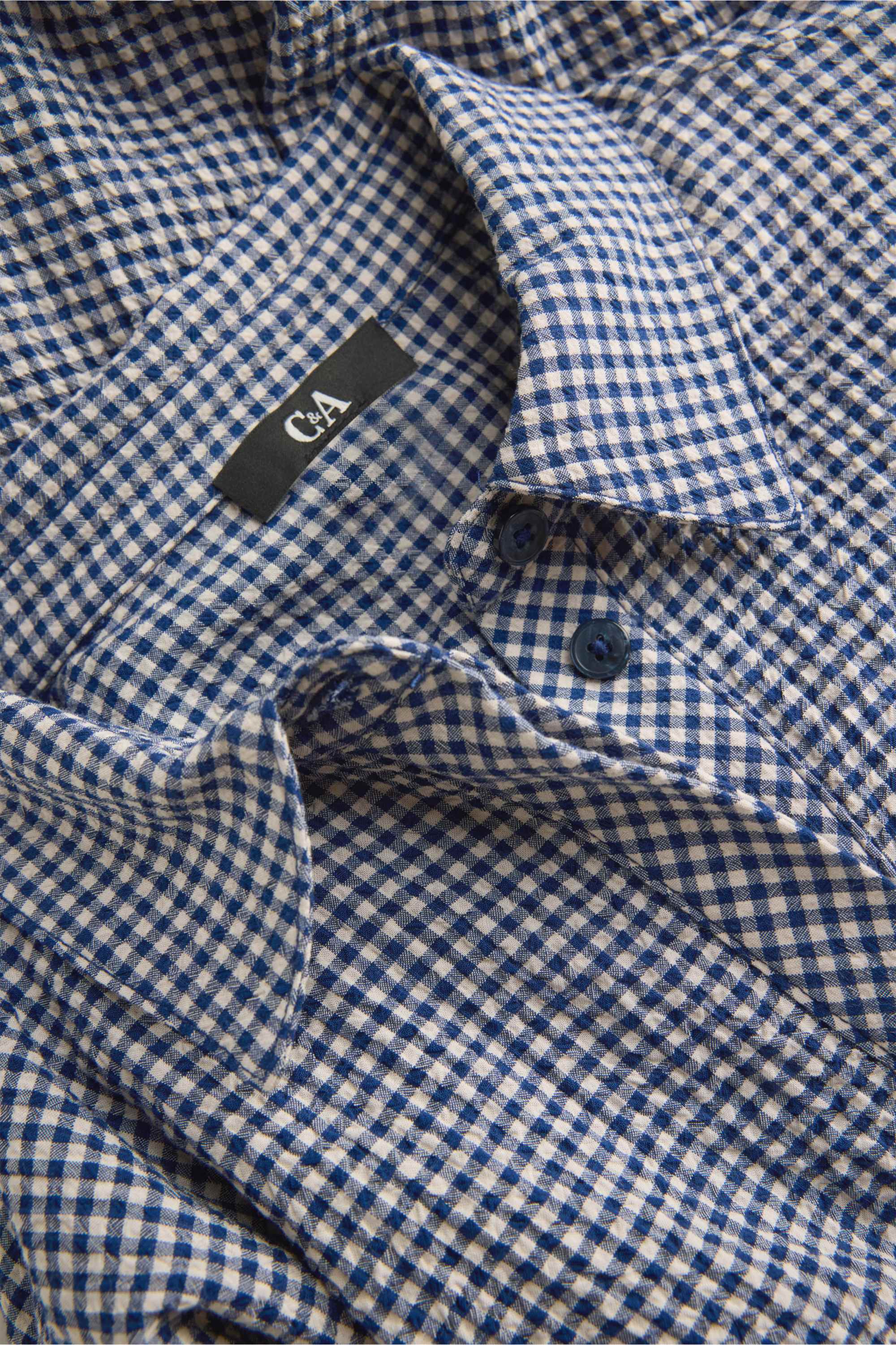 Shirt blouse - check blue / white