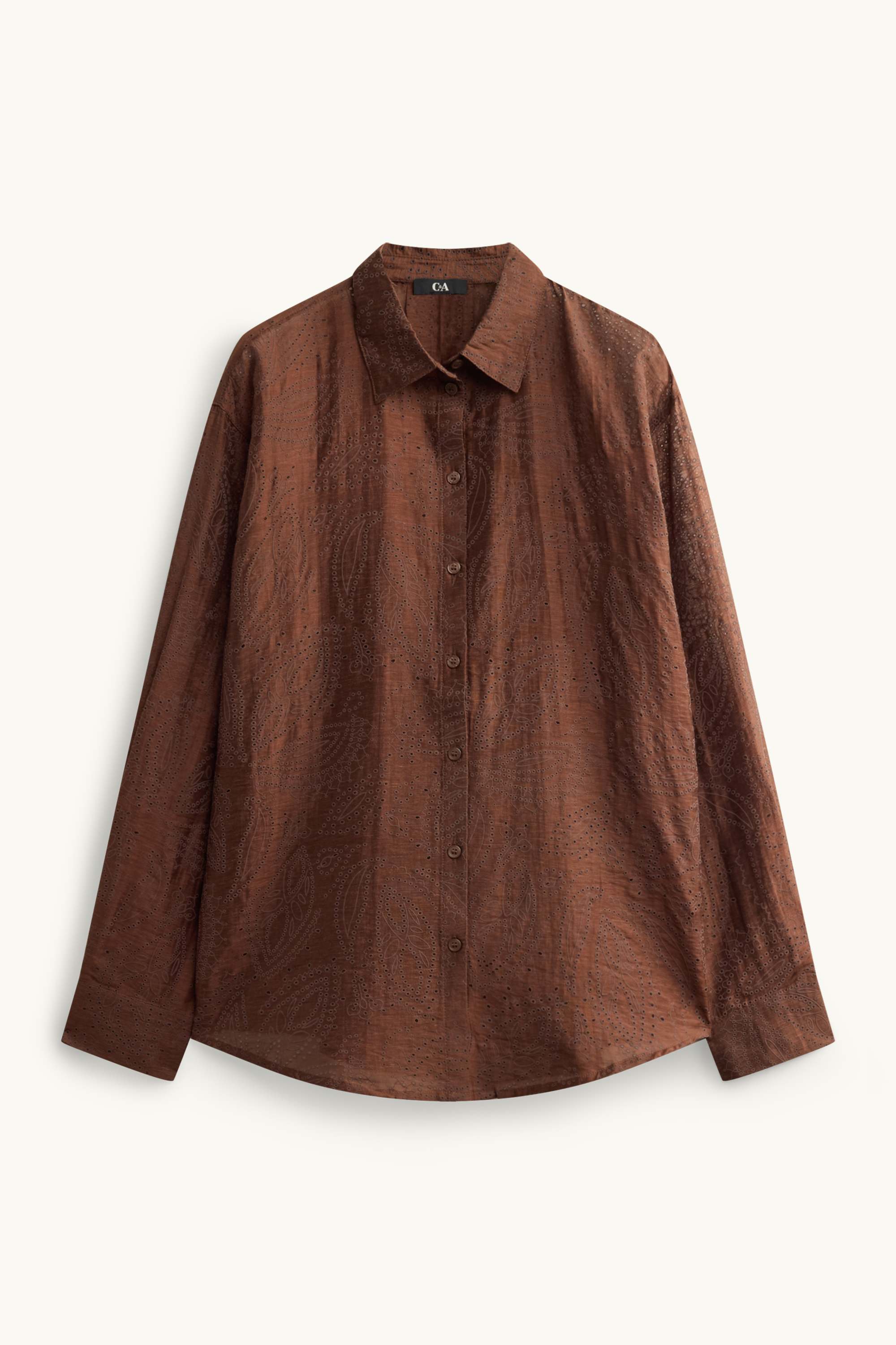 Blouse - broderie anglaise brown