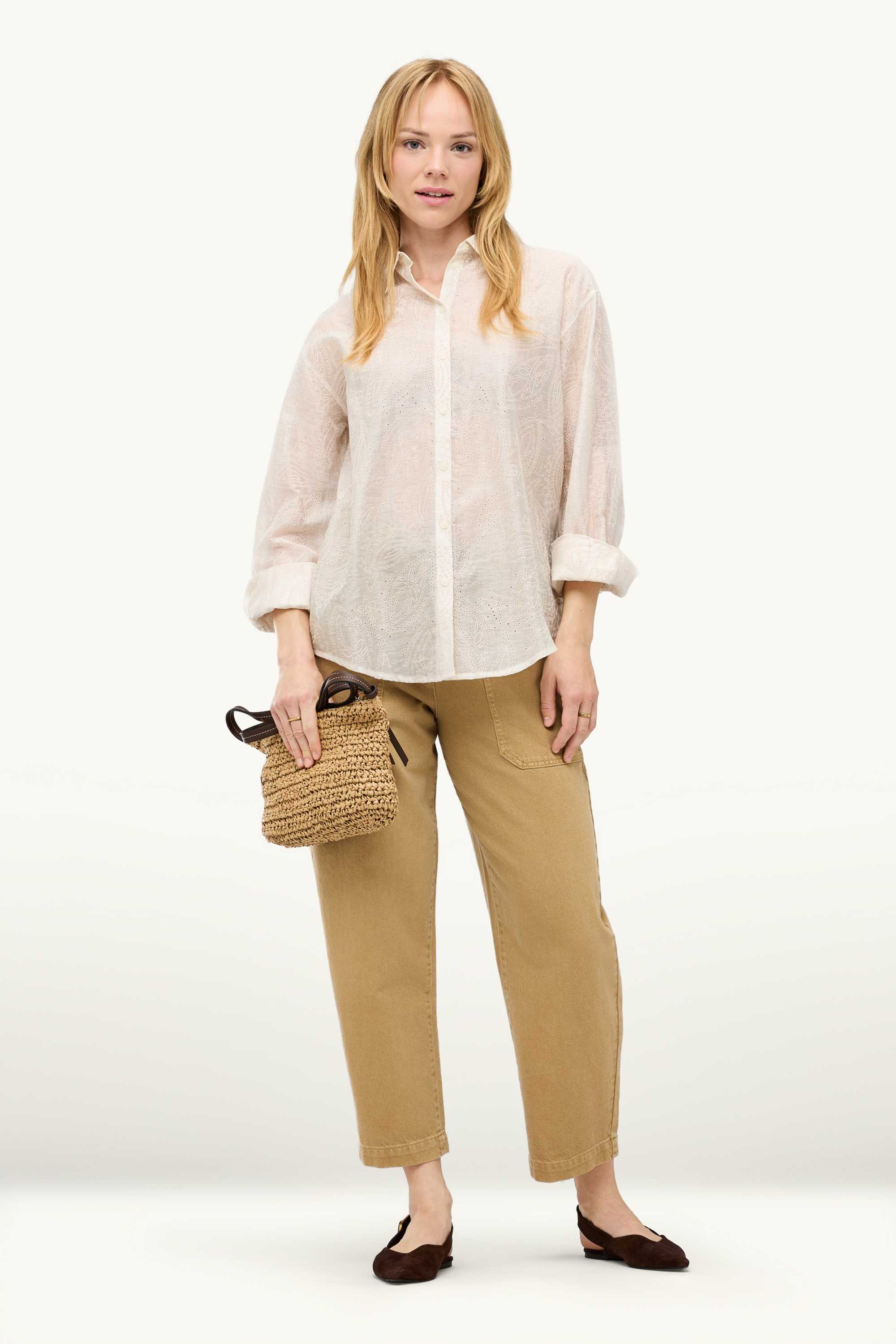 Blouse - broderie anglaise creme