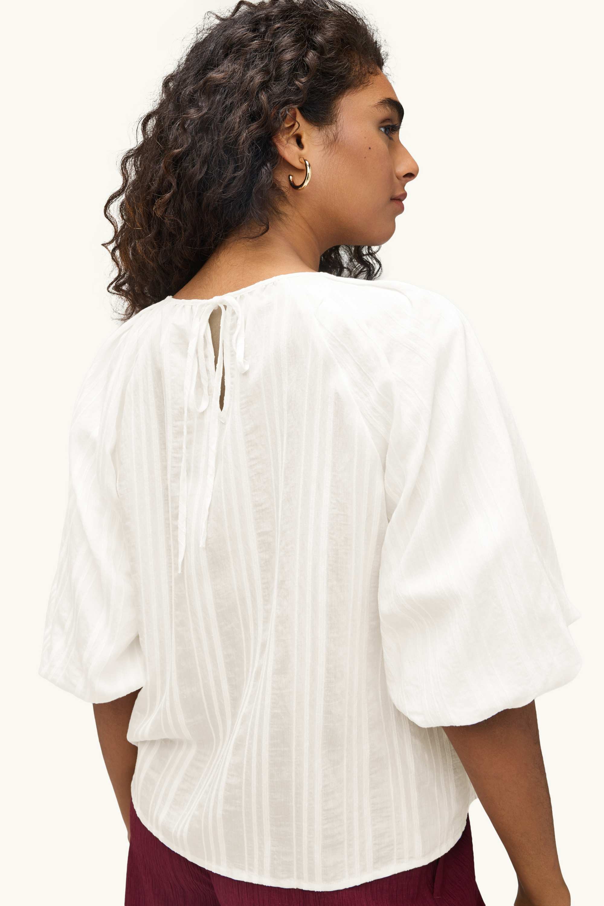 Blouse - textured white