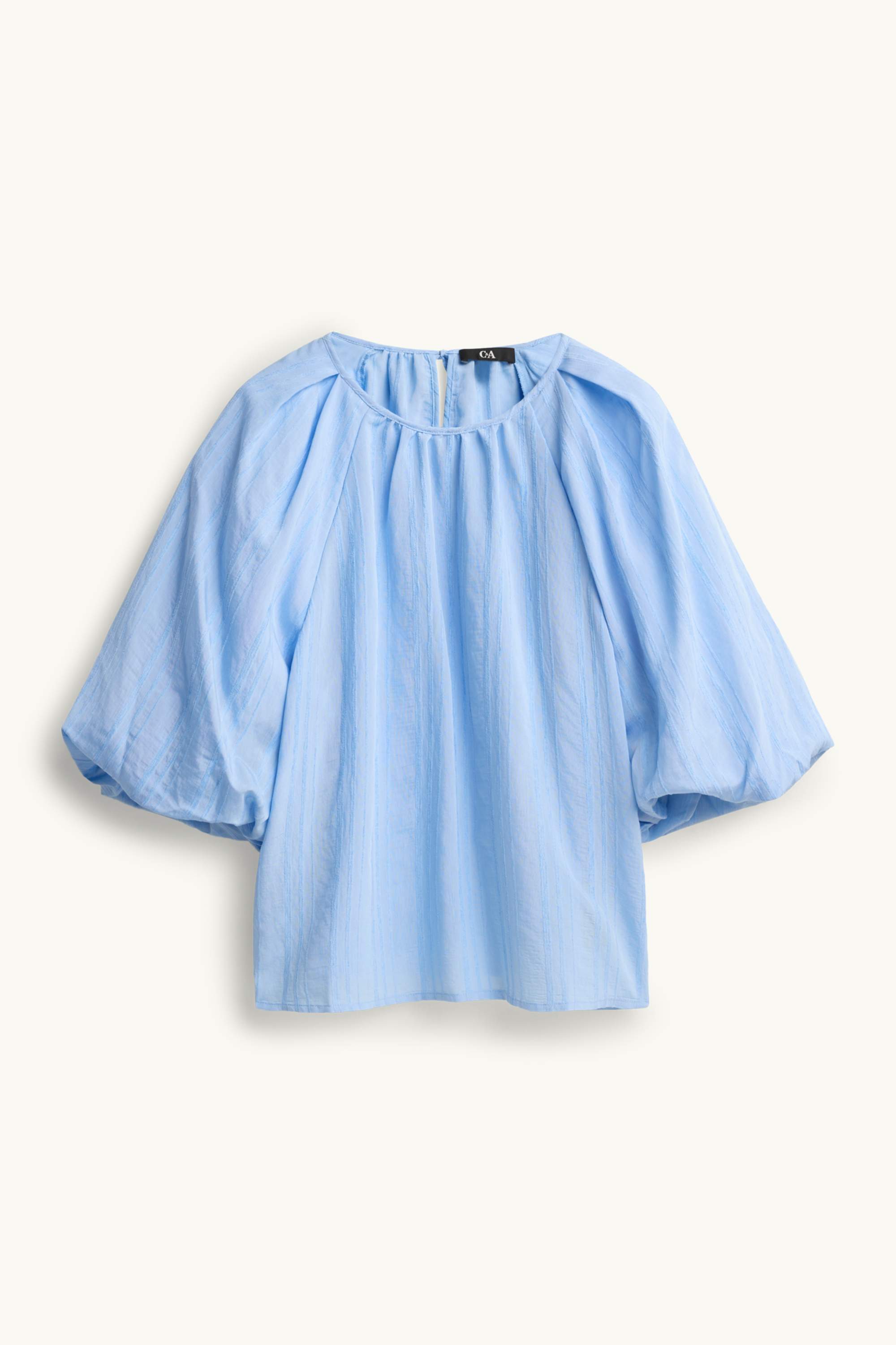 Blouse - textured blue