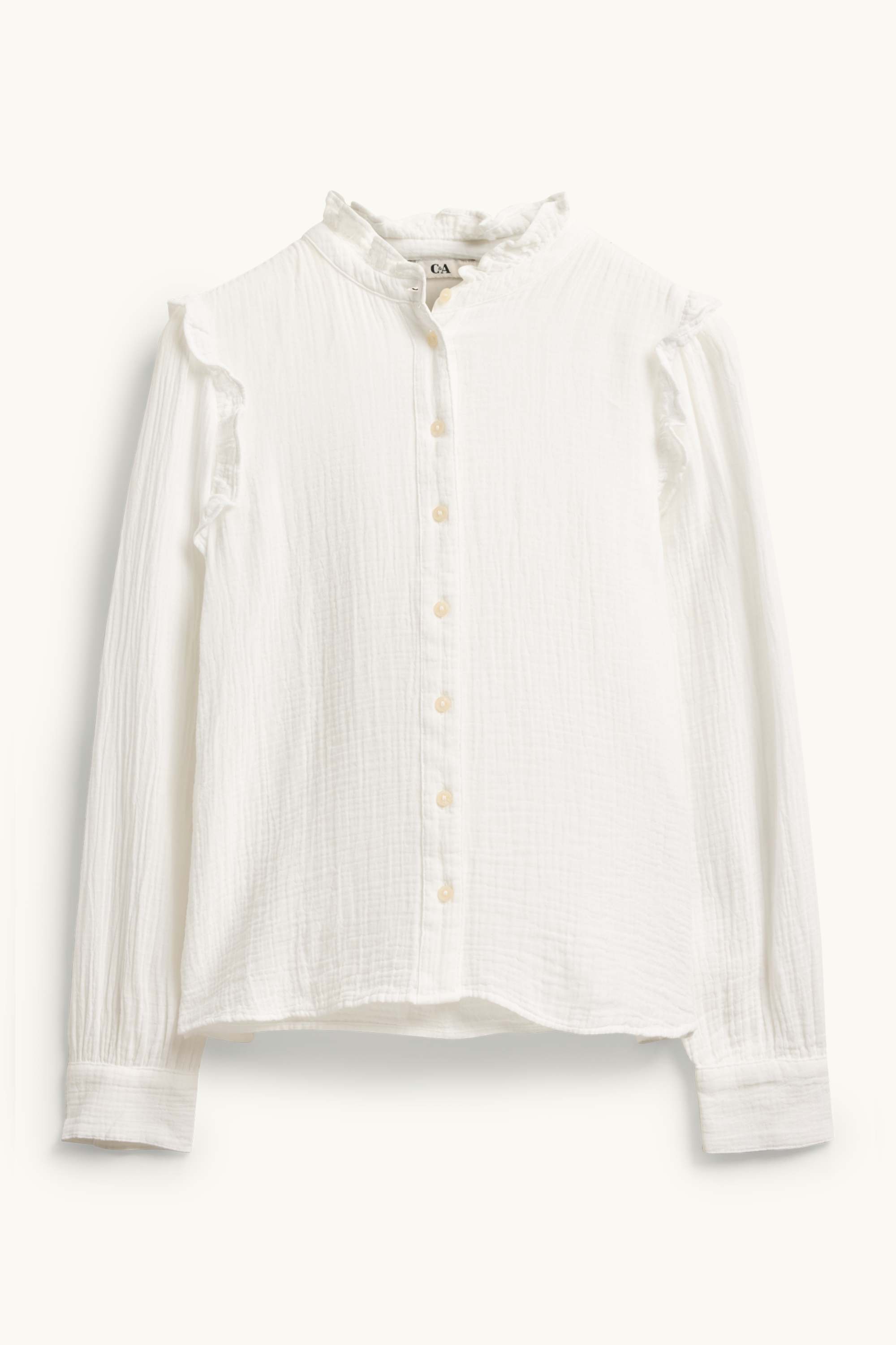 Cheesecloth blouse white