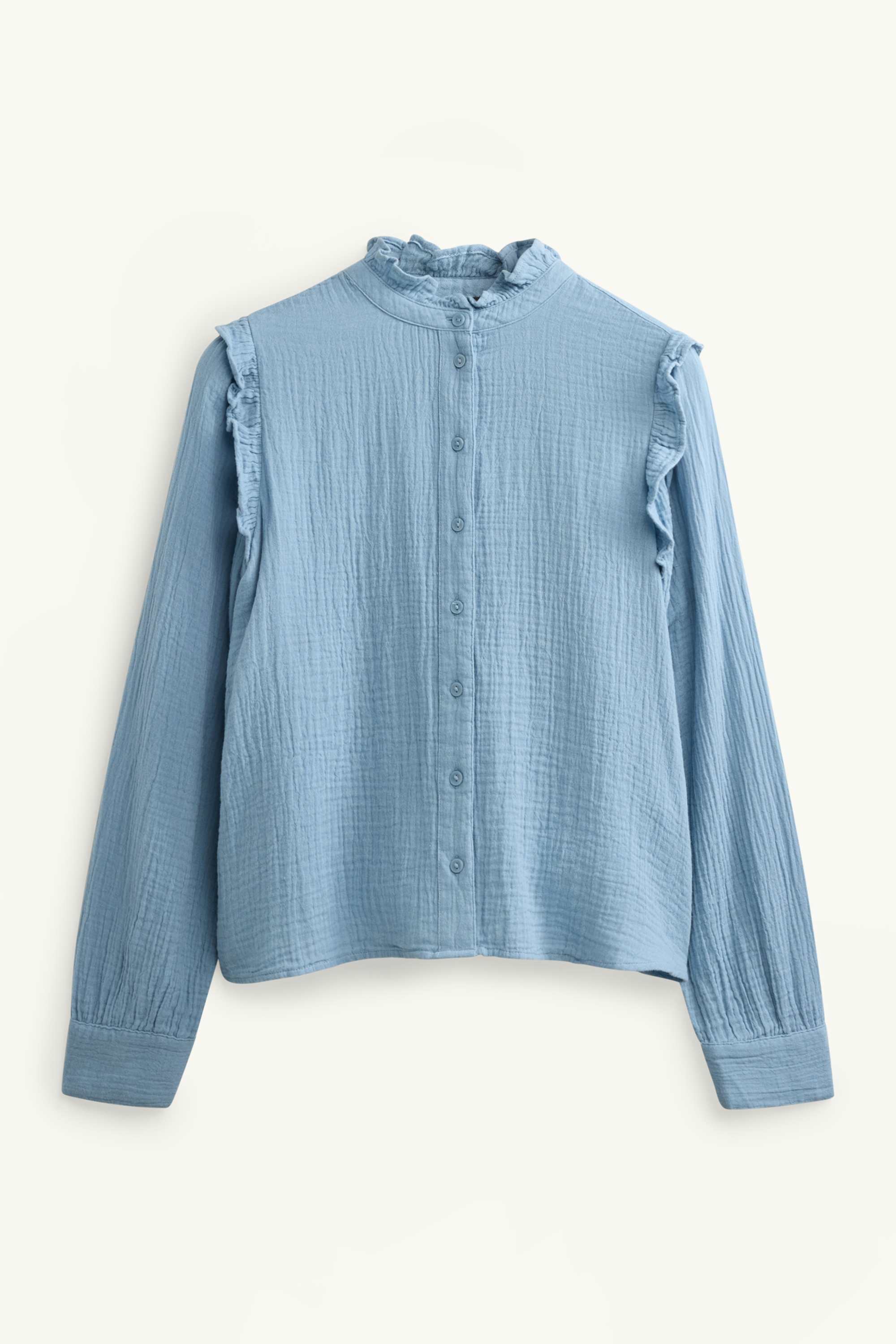 Cheesecloth blouse blue