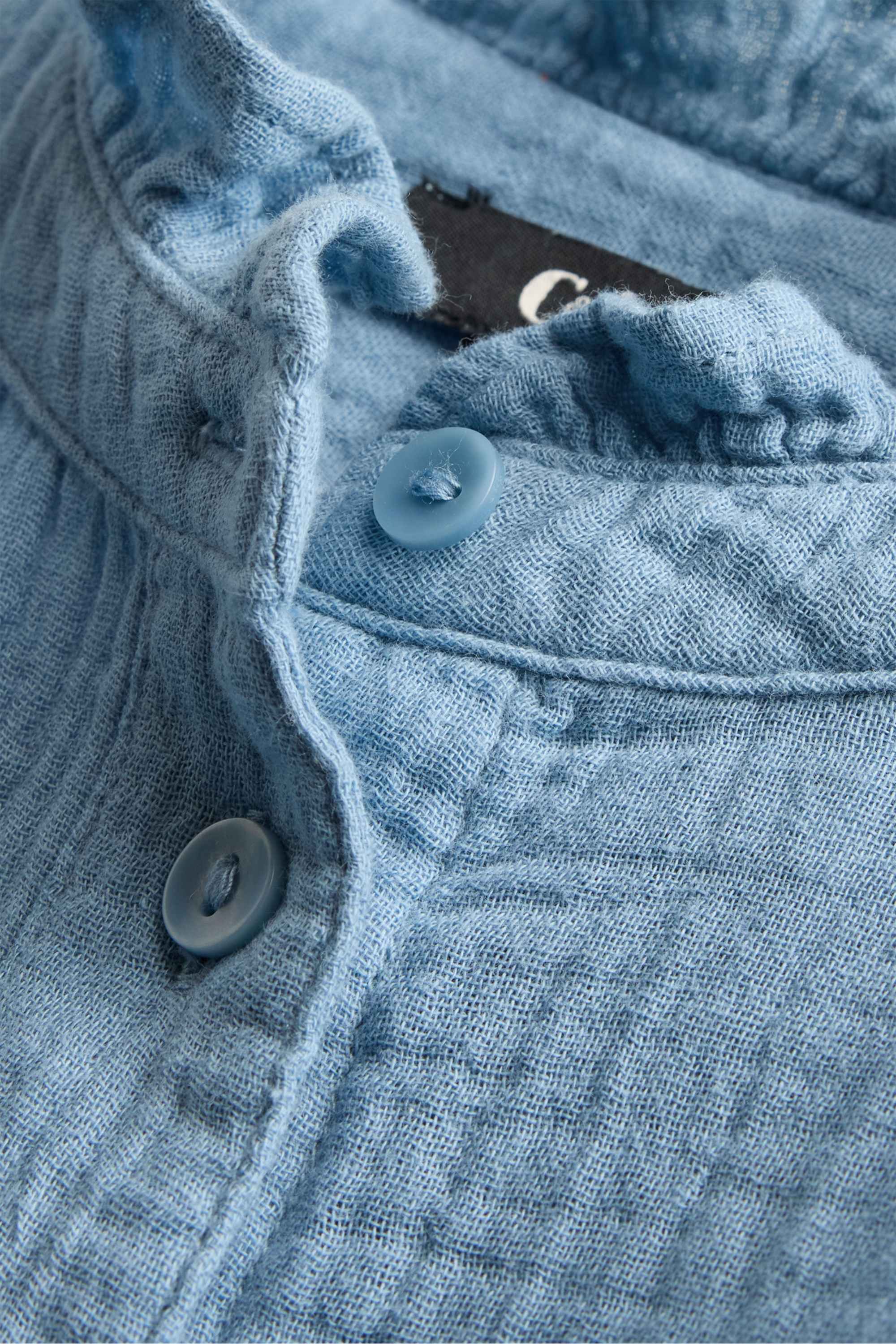 Cheesecloth blouse blue