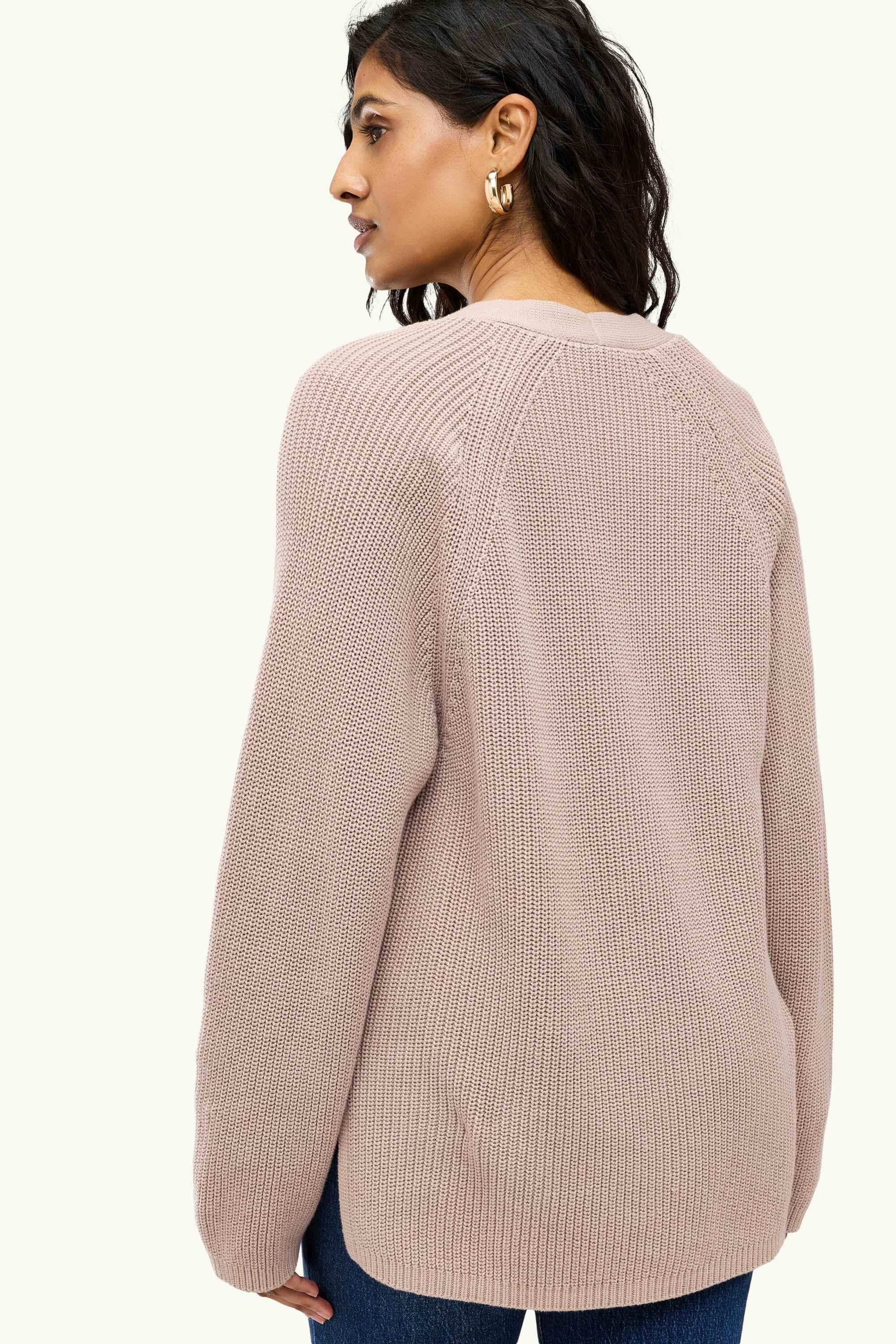 Cardigan - ribbed light brown