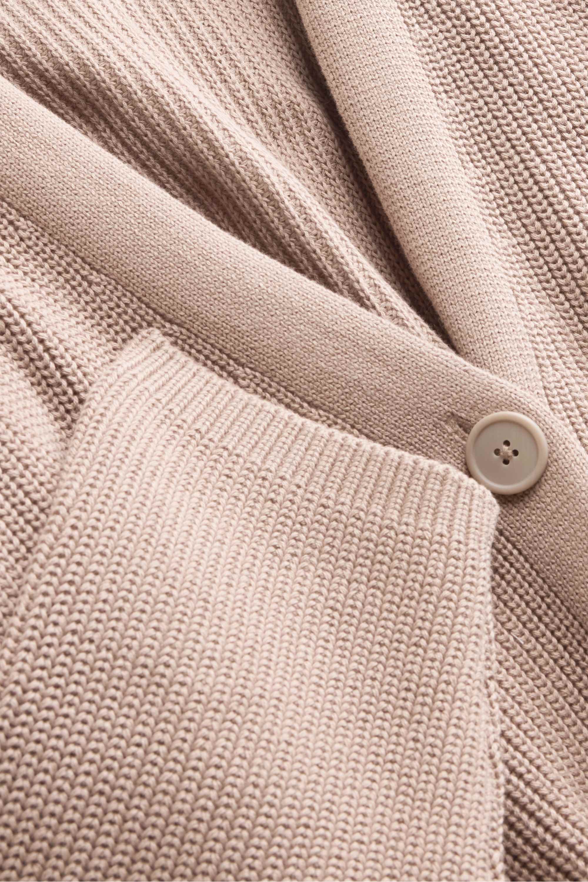 Cardigan - ribbed light brown