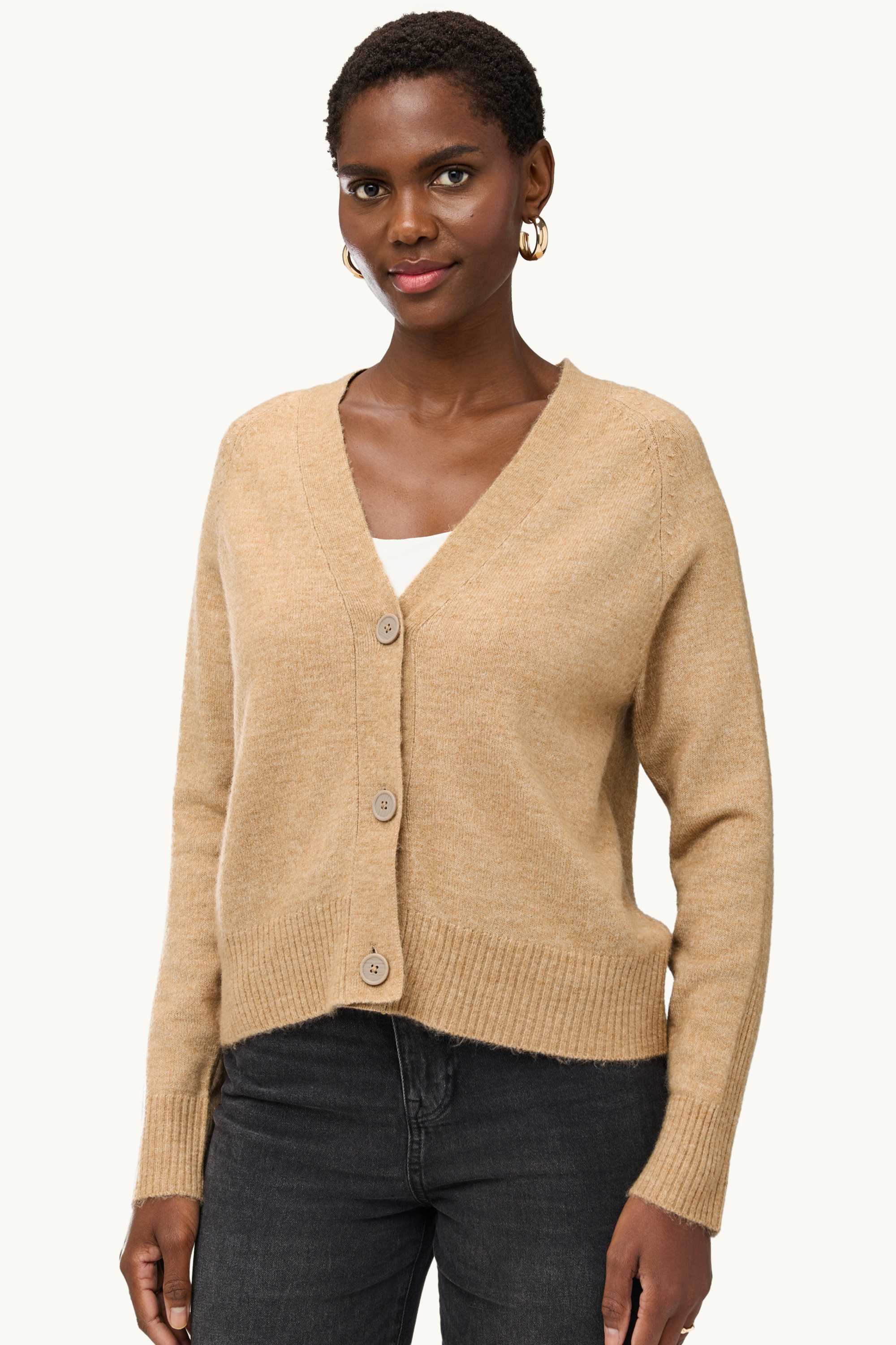 Cardigan beige / brown