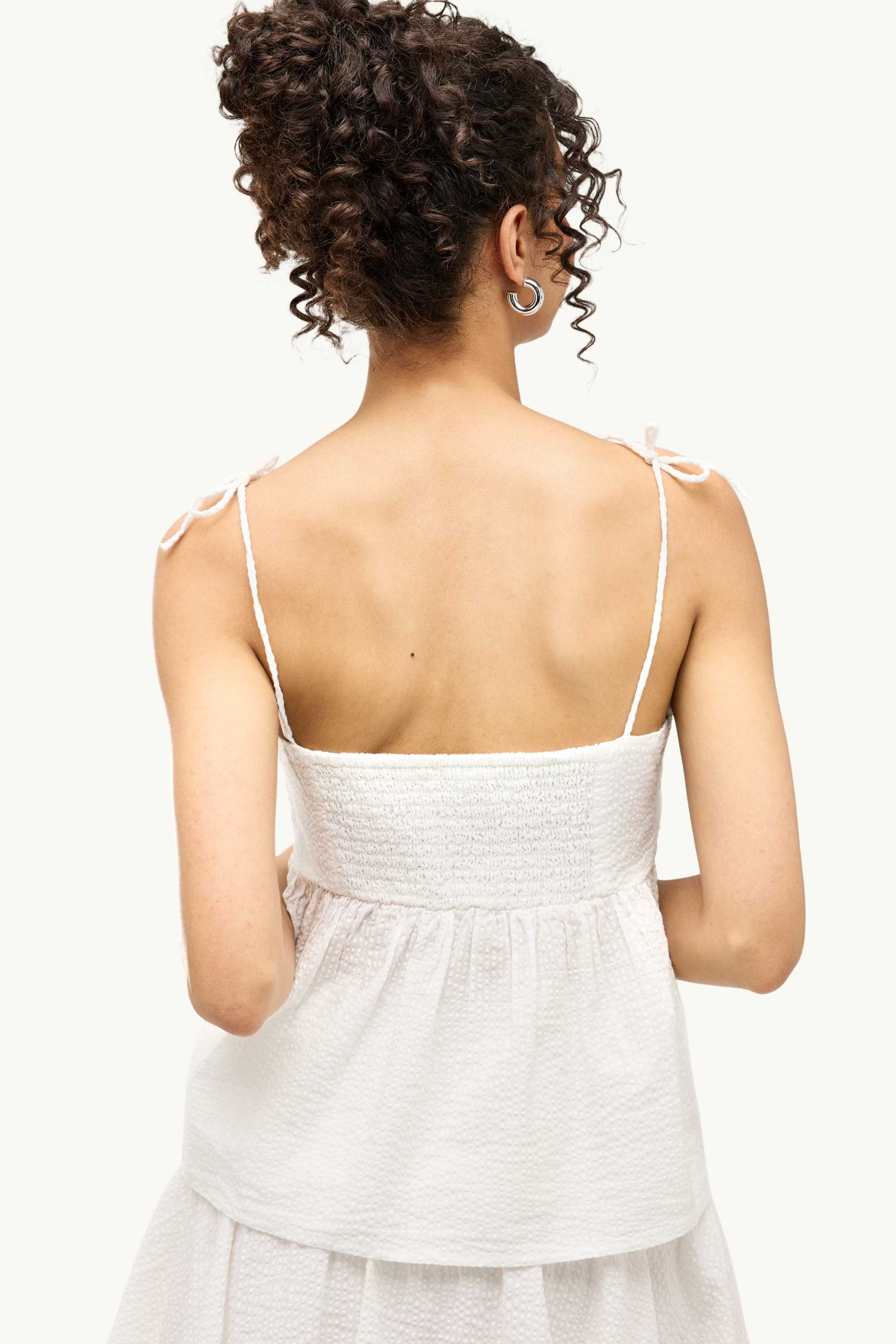 Blouse top - textured white