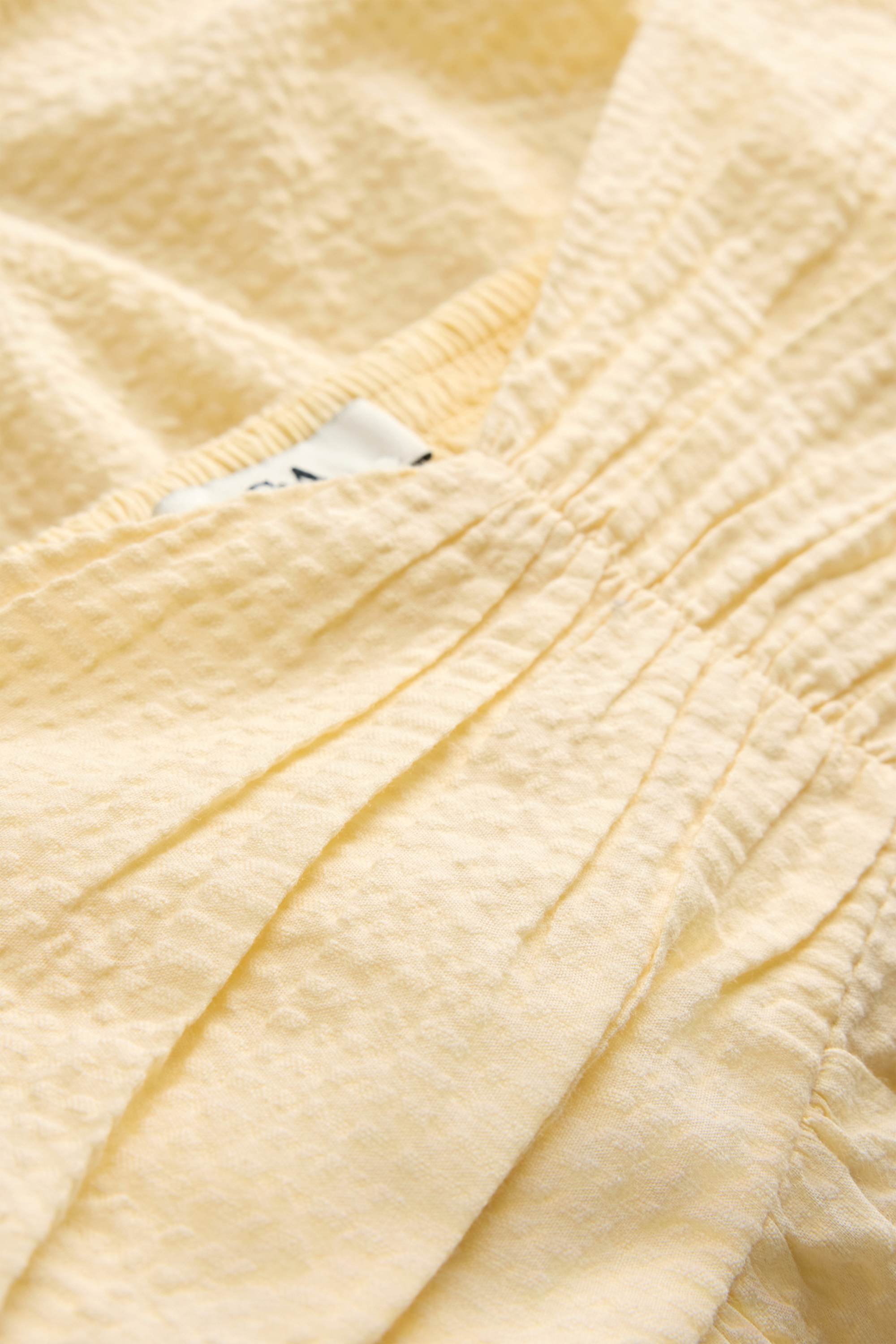 Blouse top - textured yellow