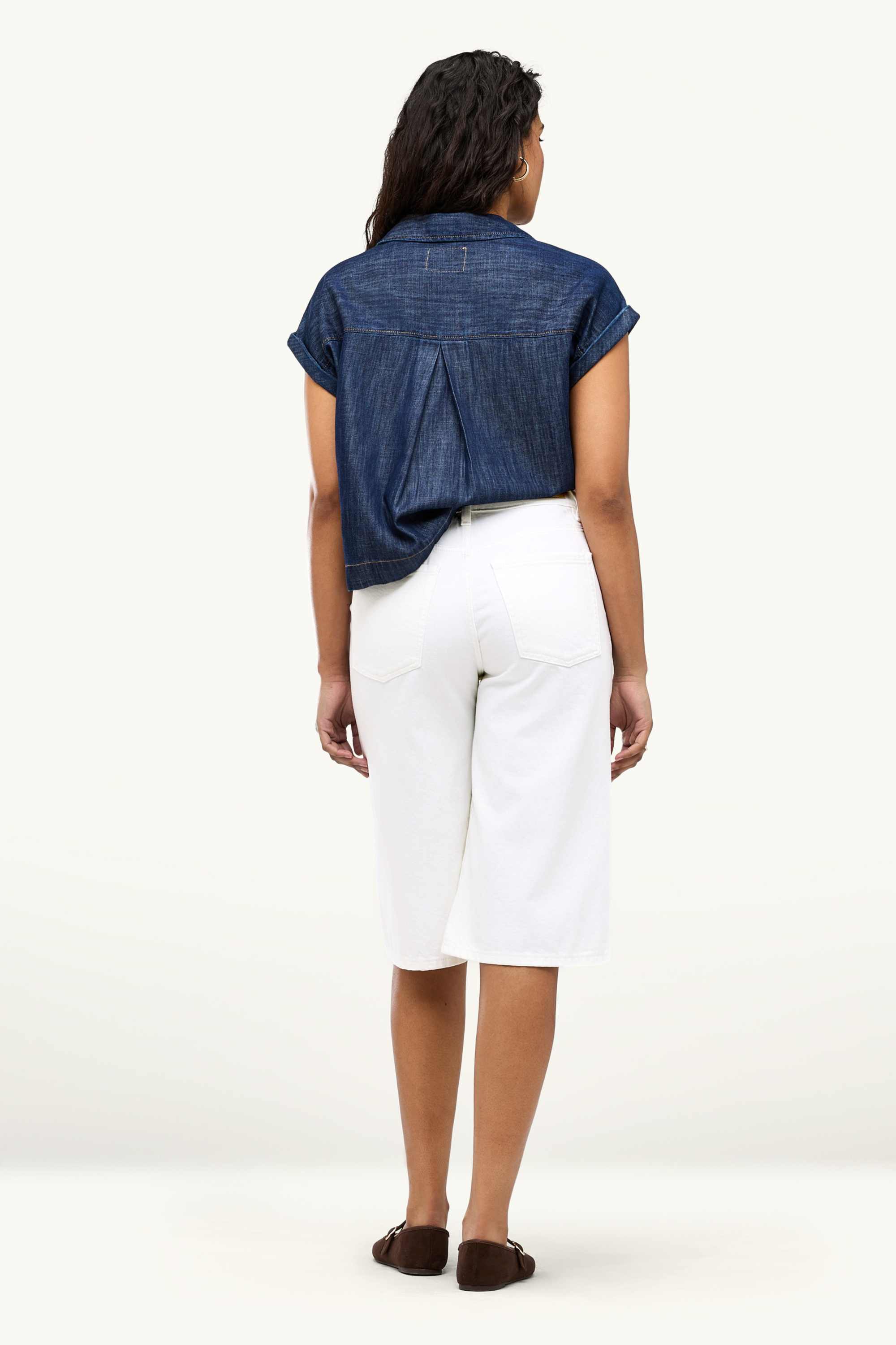 Jorts - high waist white