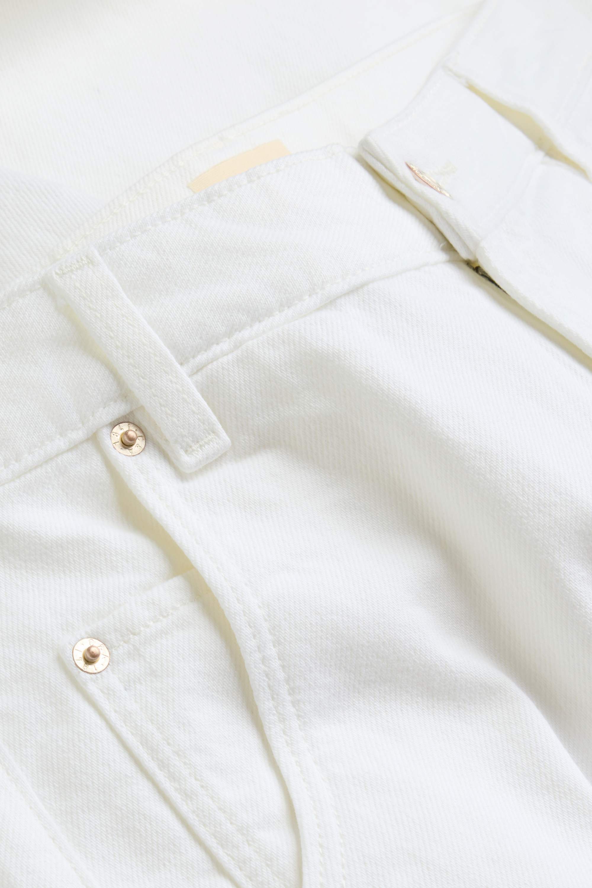 Jorts - high waist white