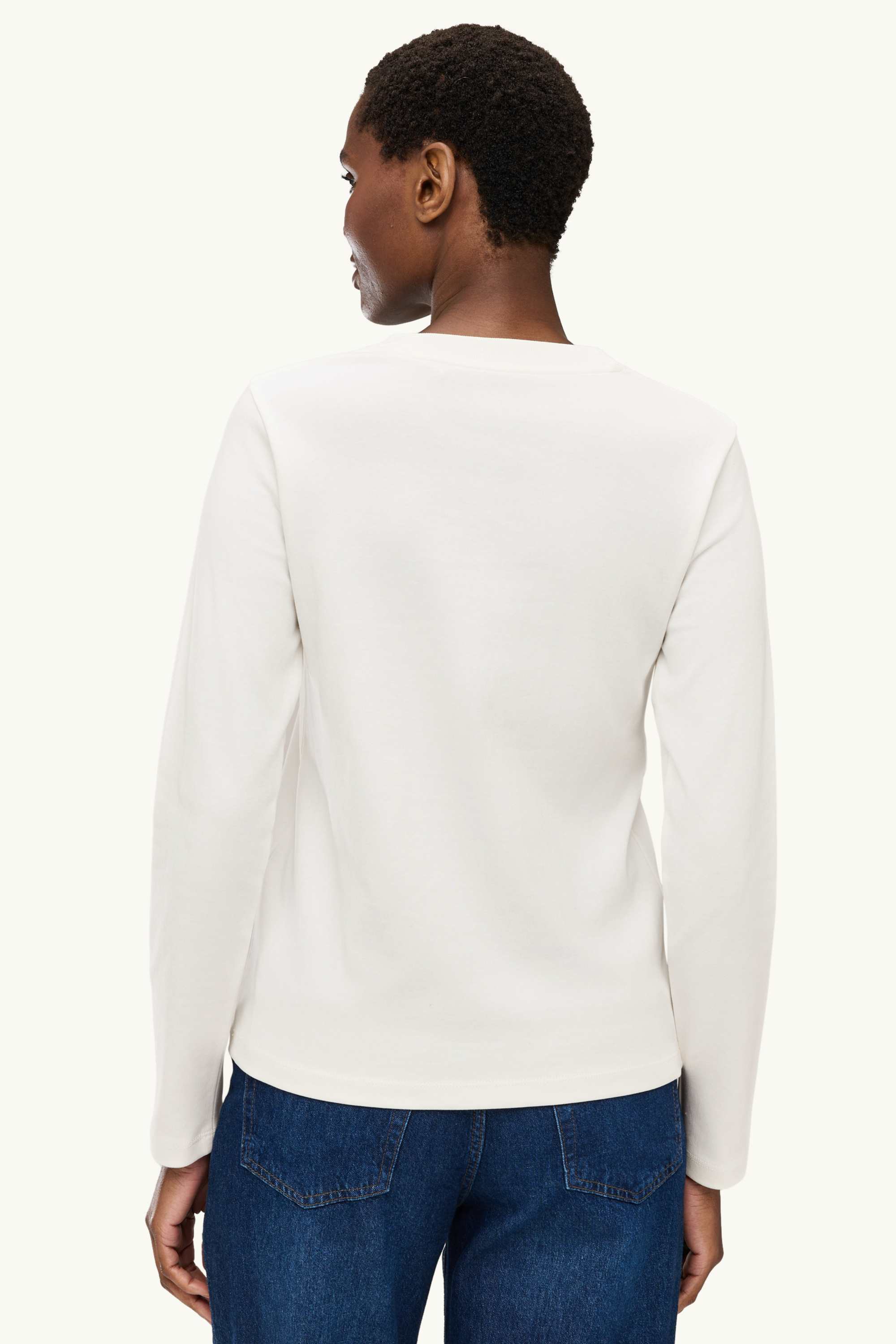 Long sleeve top- regular fit white