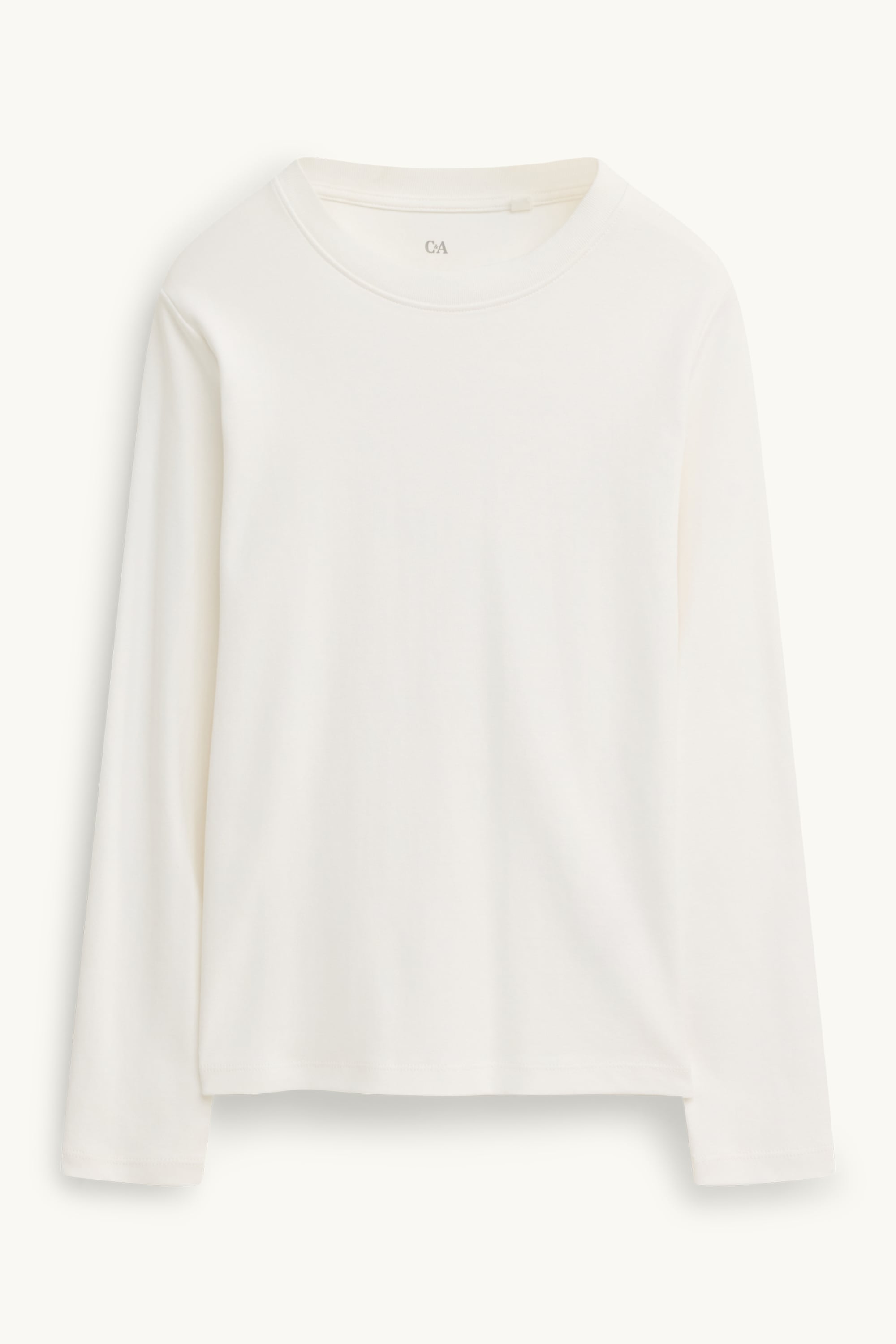 Long sleeve top- regular fit white