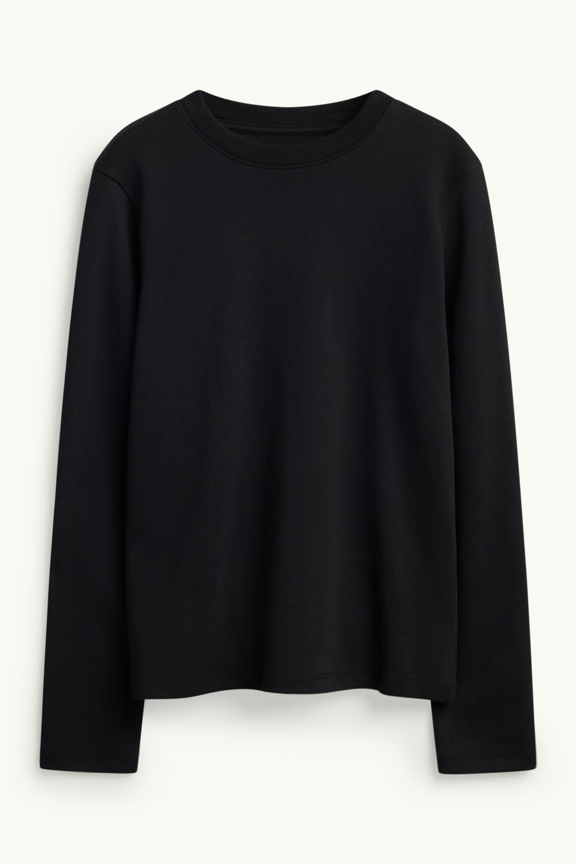 Long sleeve top- regular fit black