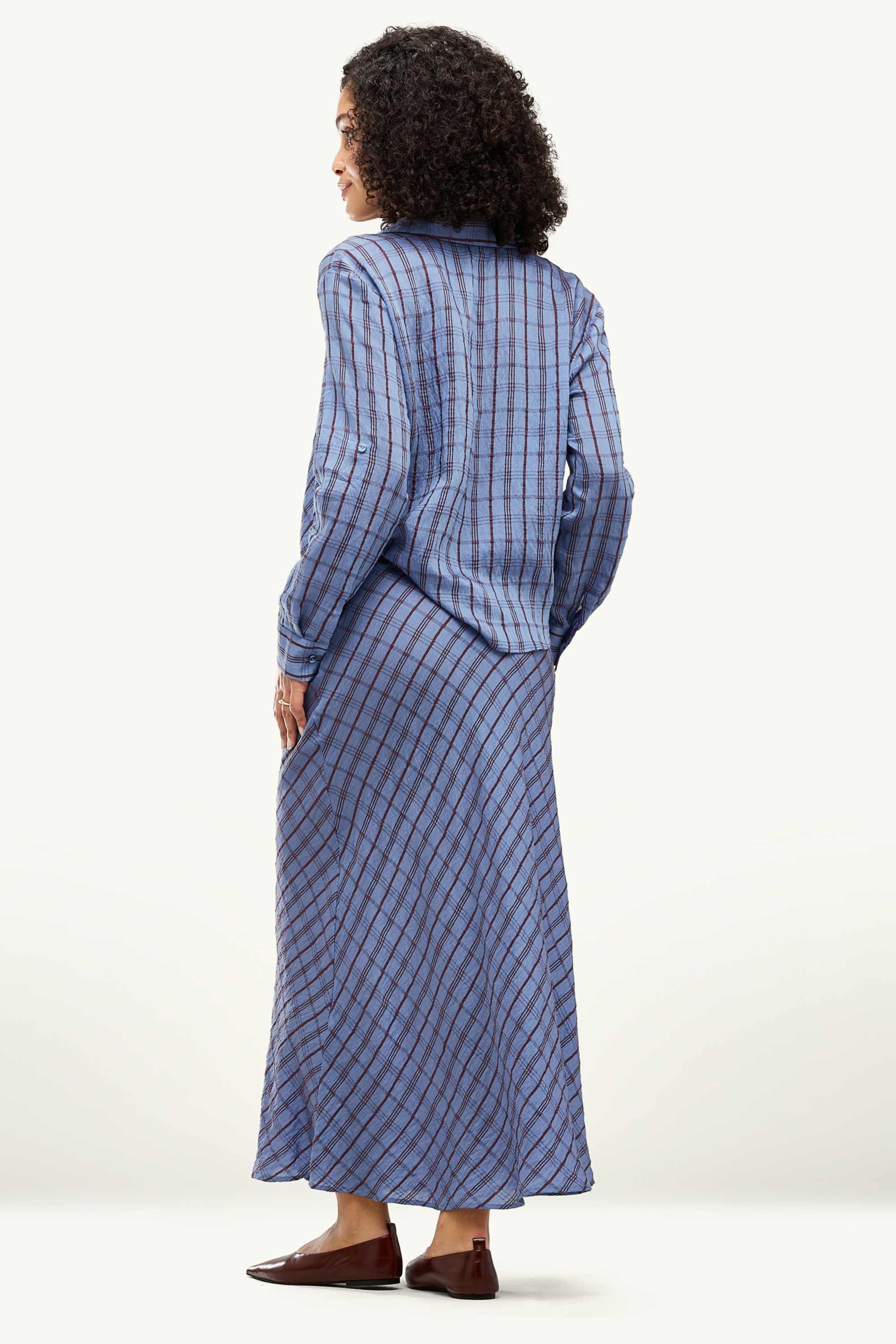 Skirt - patterned blue