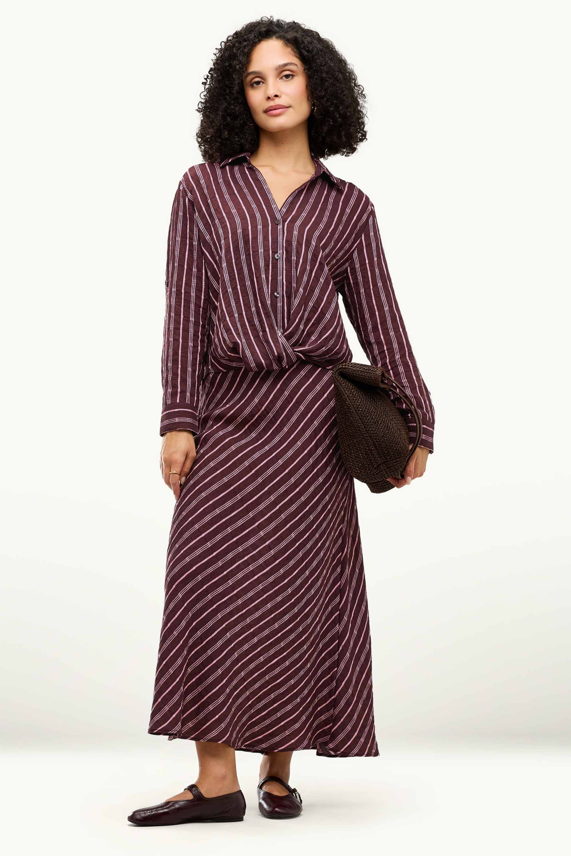 Skirt - patterned bordeaux