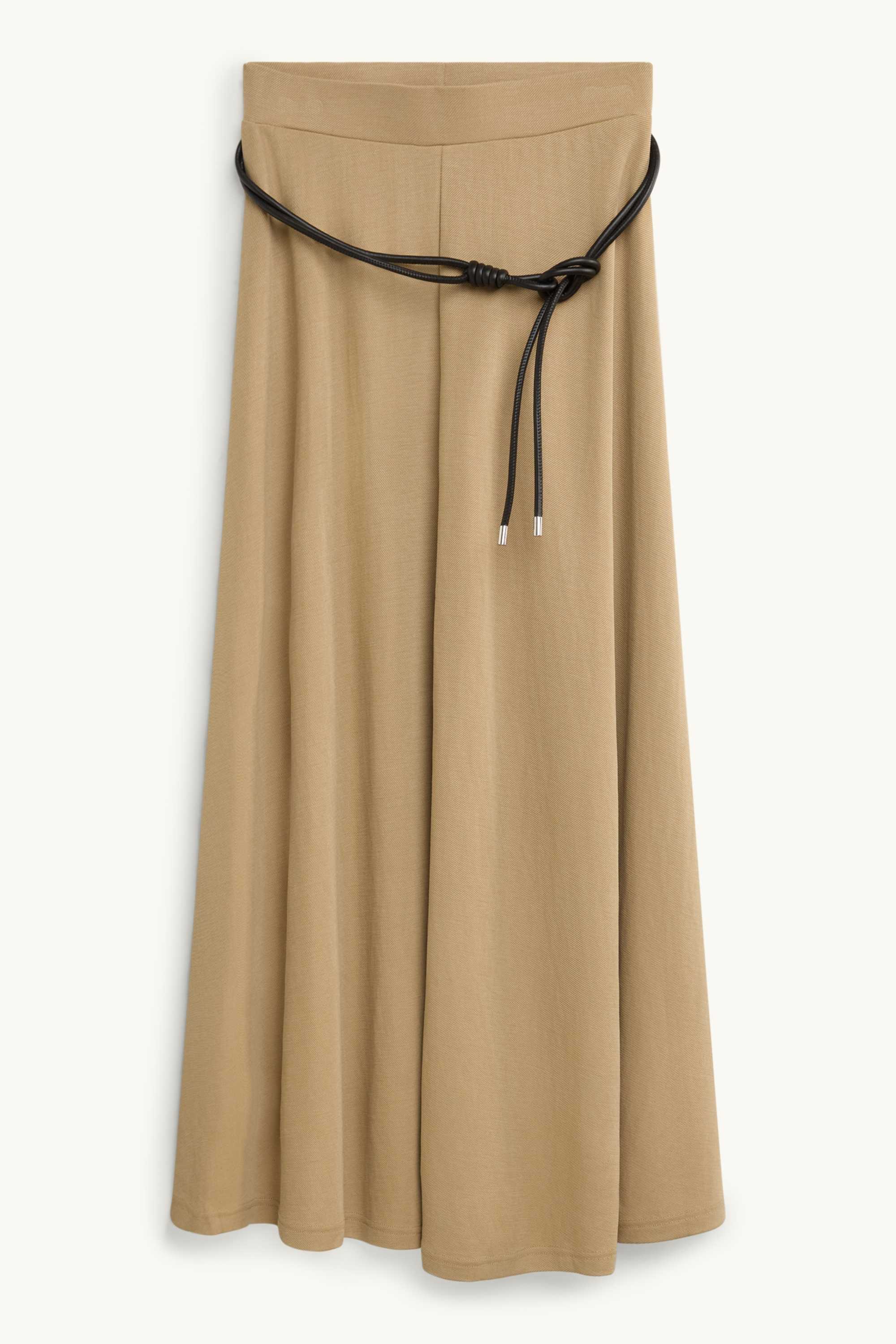 Skirt with belt beige