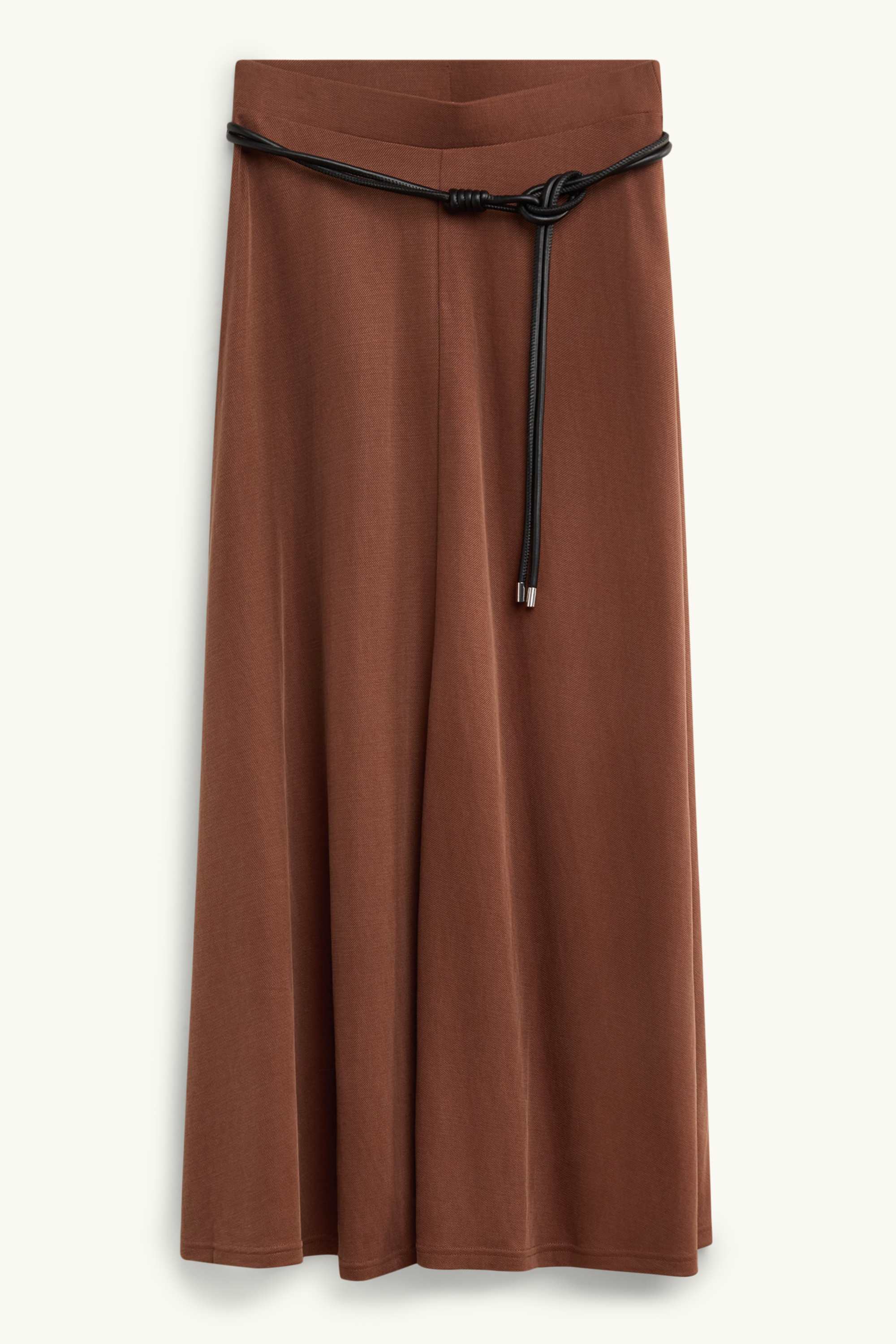 Skirt with belt brown