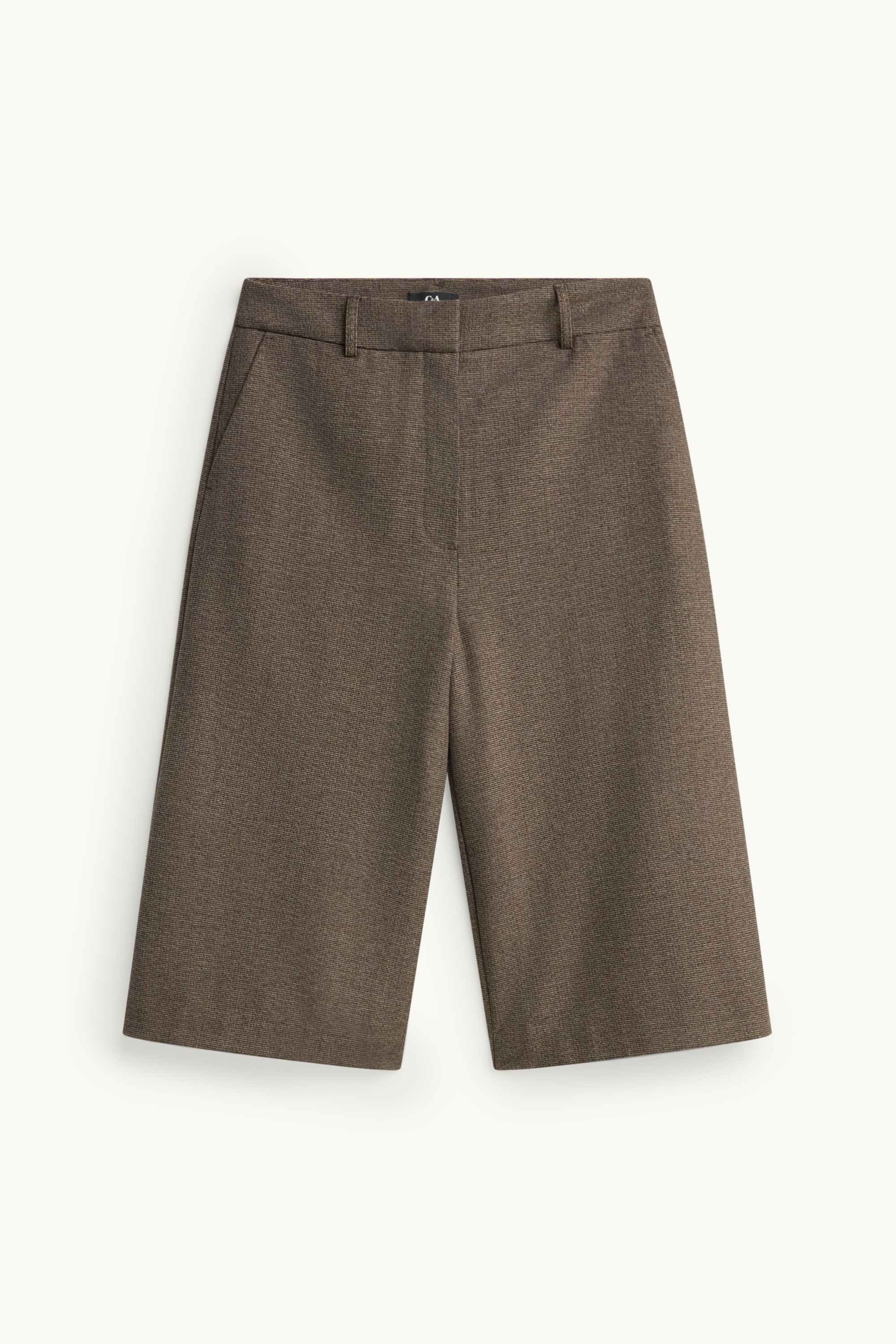 Business Bermuda shorts - high waist brown