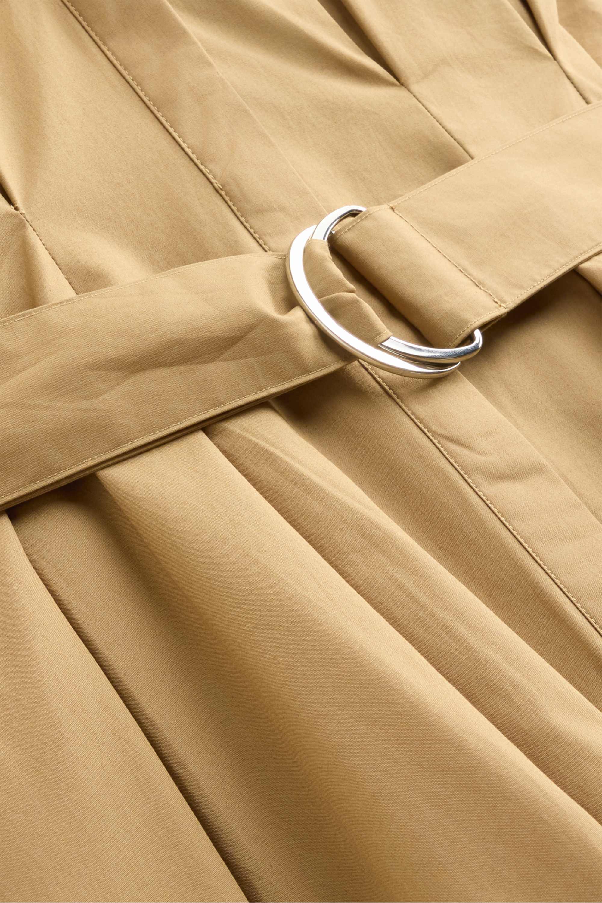 Dress with belt - straight fit beige
