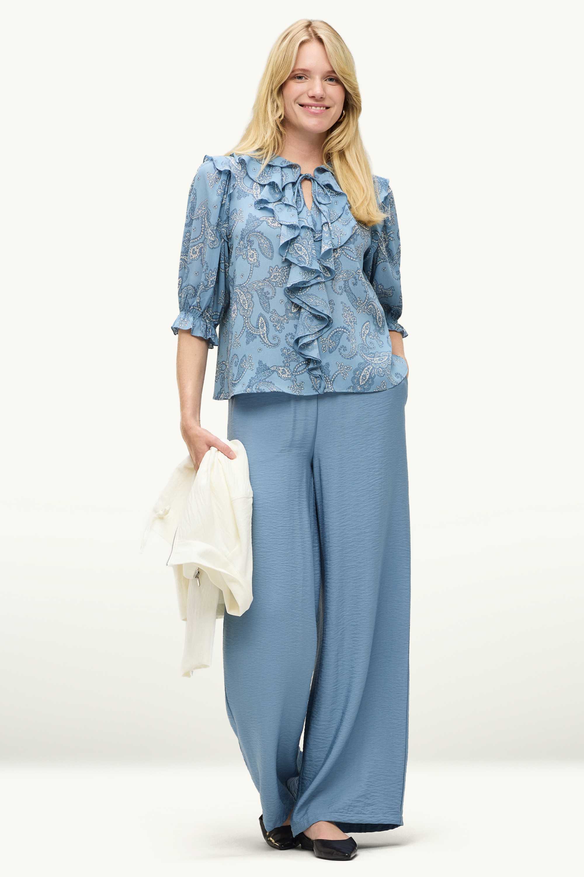 Blouse - patterned blue