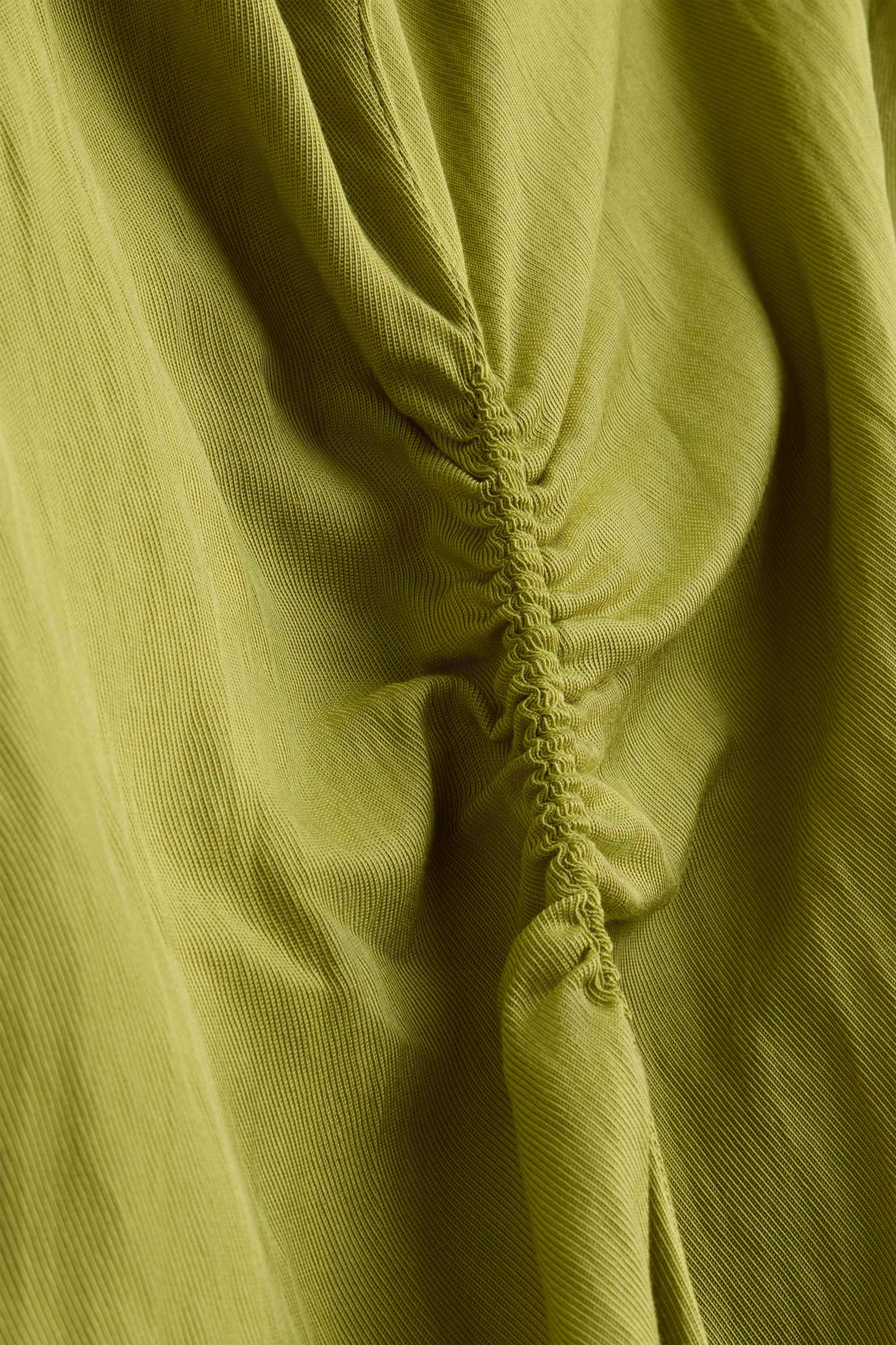 V-neck dress - straight fit green