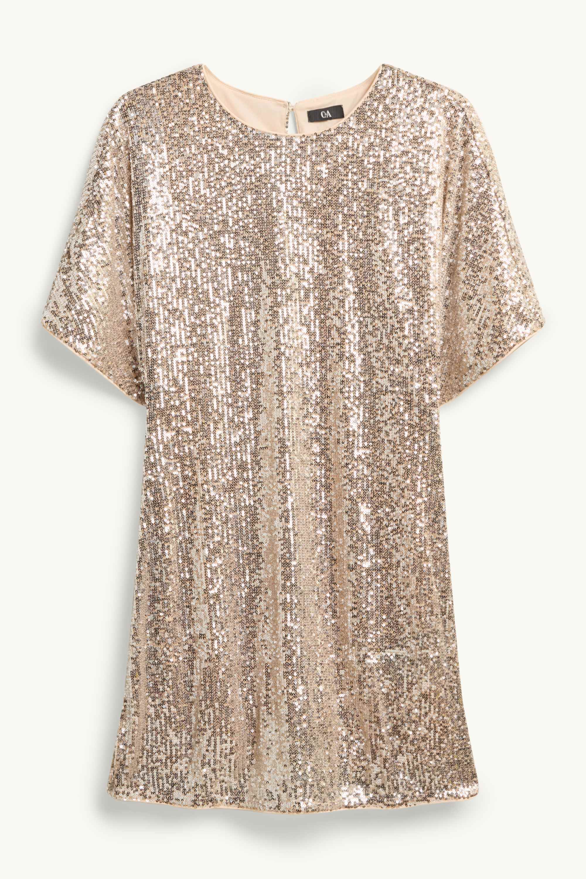 Sequin dress creme