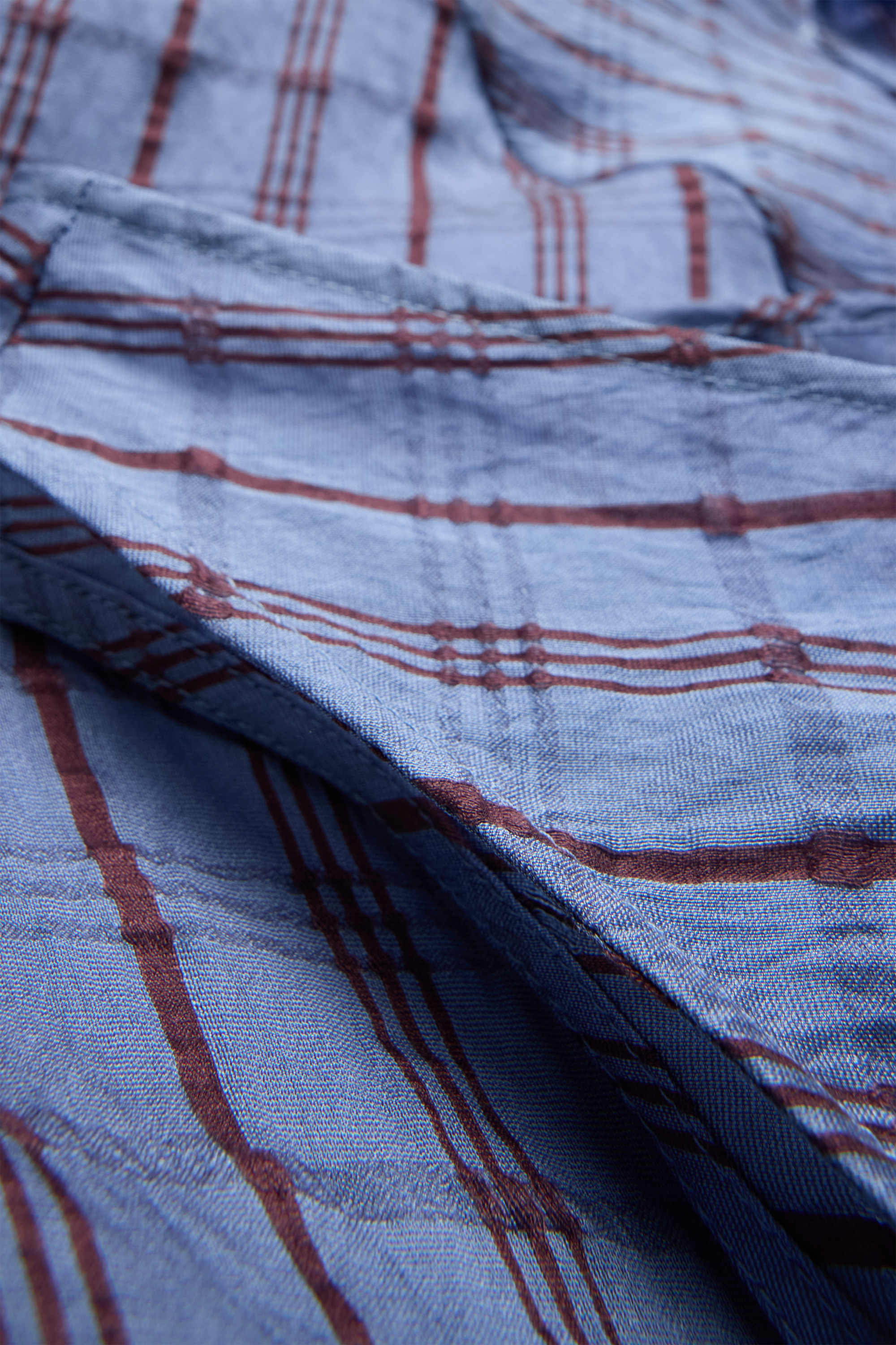 V-neck dress - straight fit - viscose blend red / blue