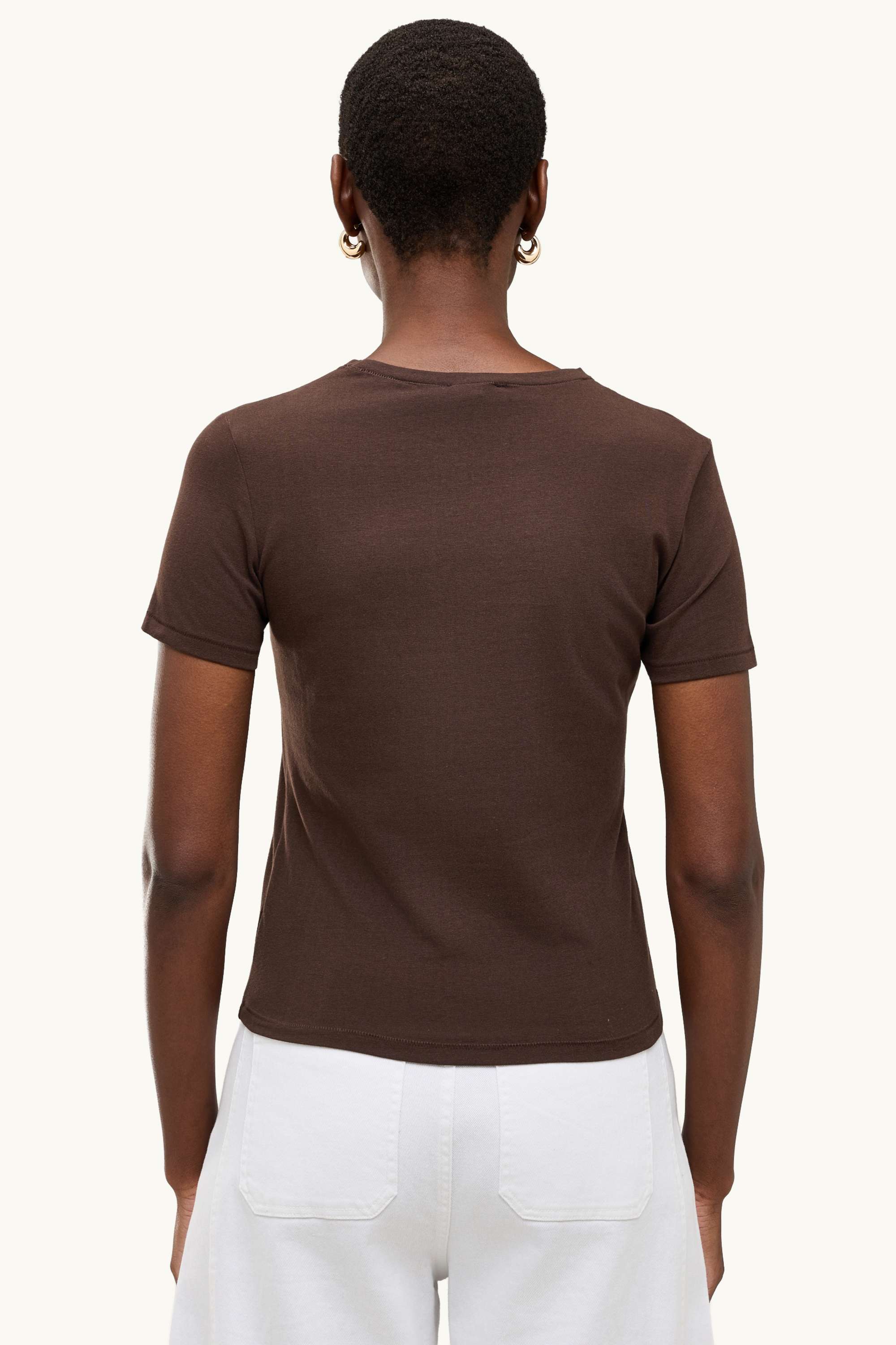 T-shirt - slim fit dark brown