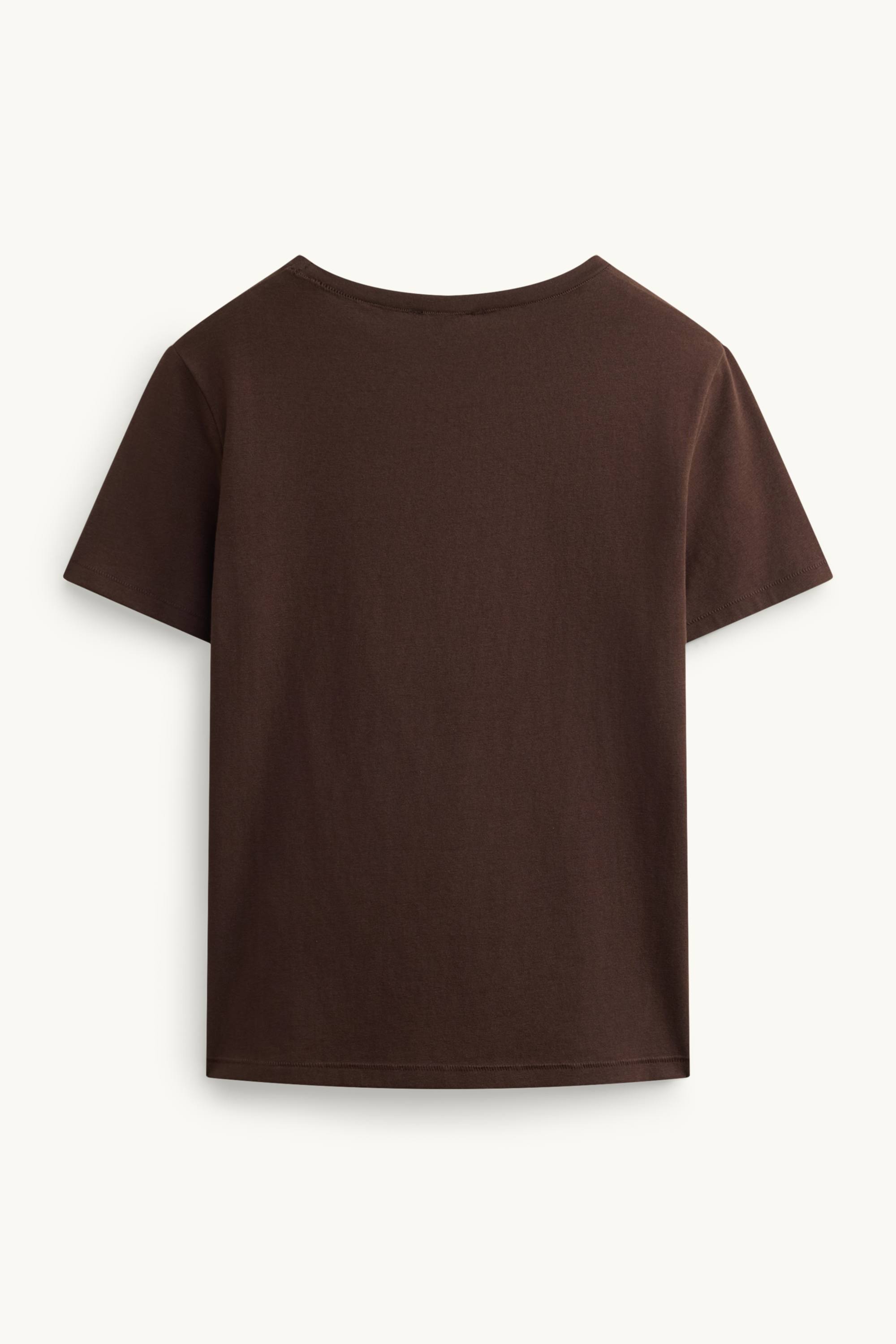 T-shirt - slim fit dark brown