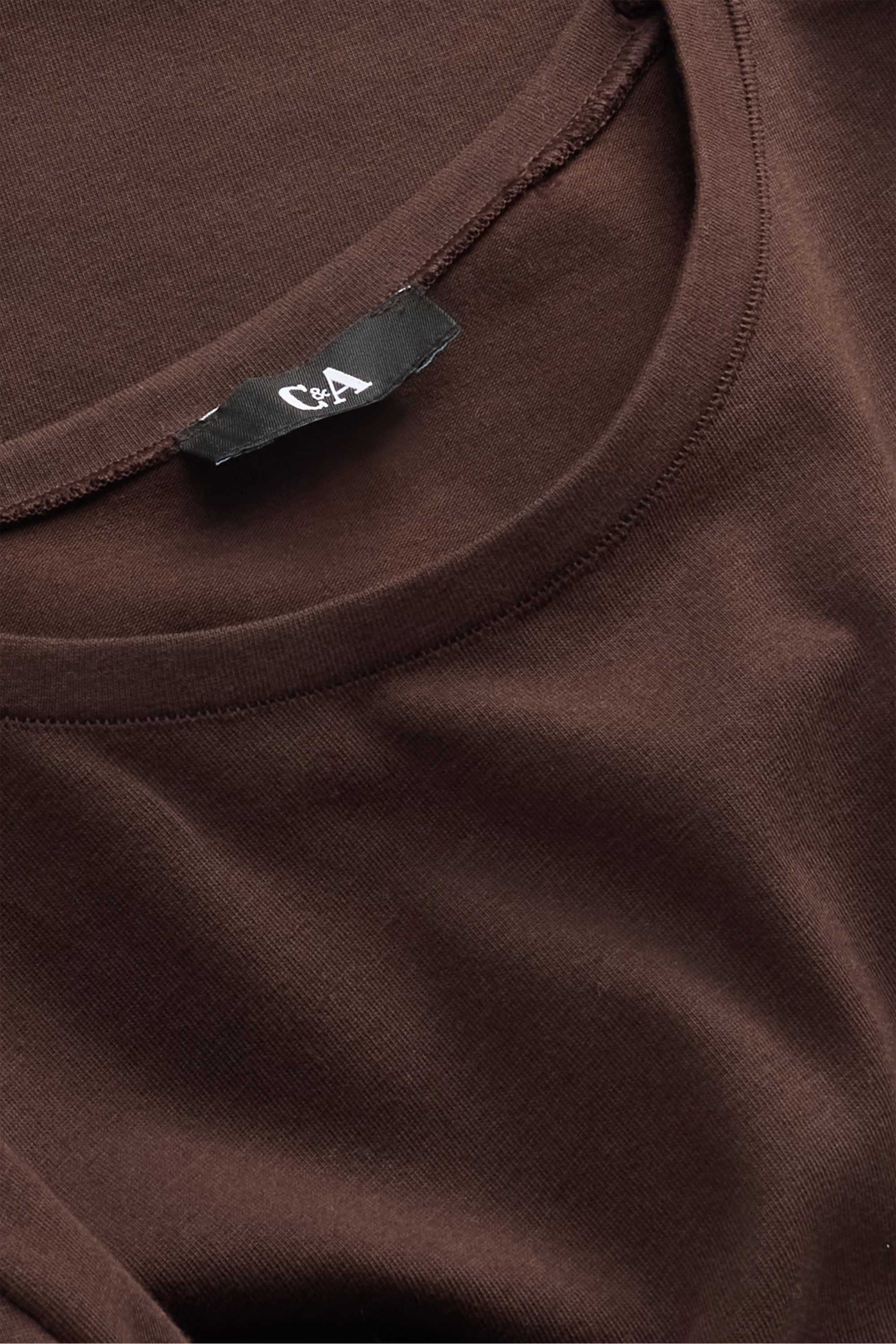 T-shirt - slim fit dark brown
