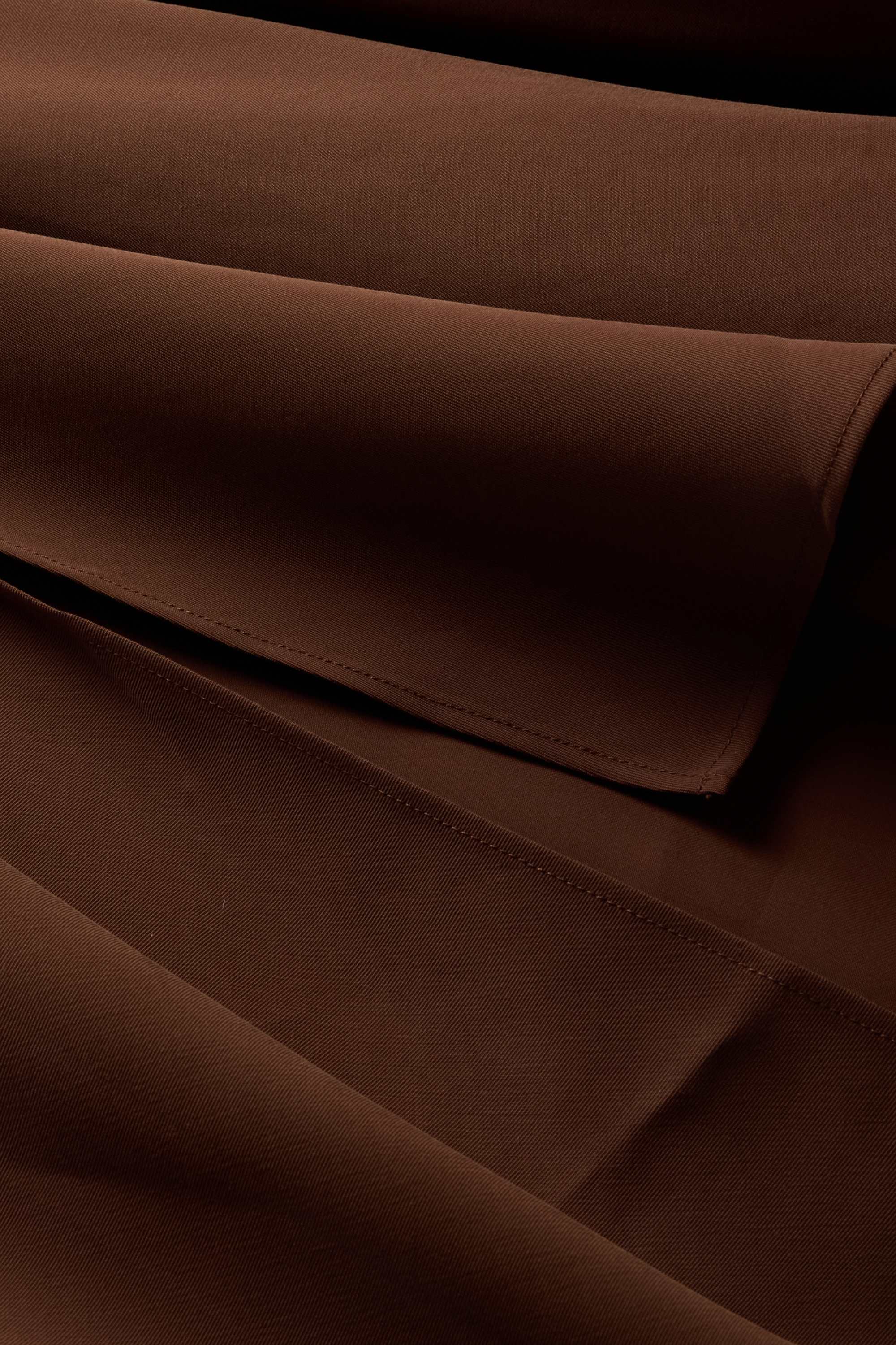 Fit & flare dress - viscose blend brown