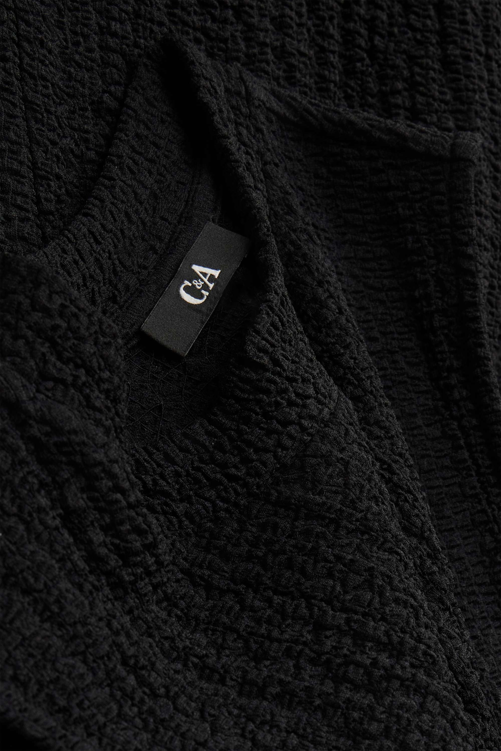 Dress with belt - straight fit black