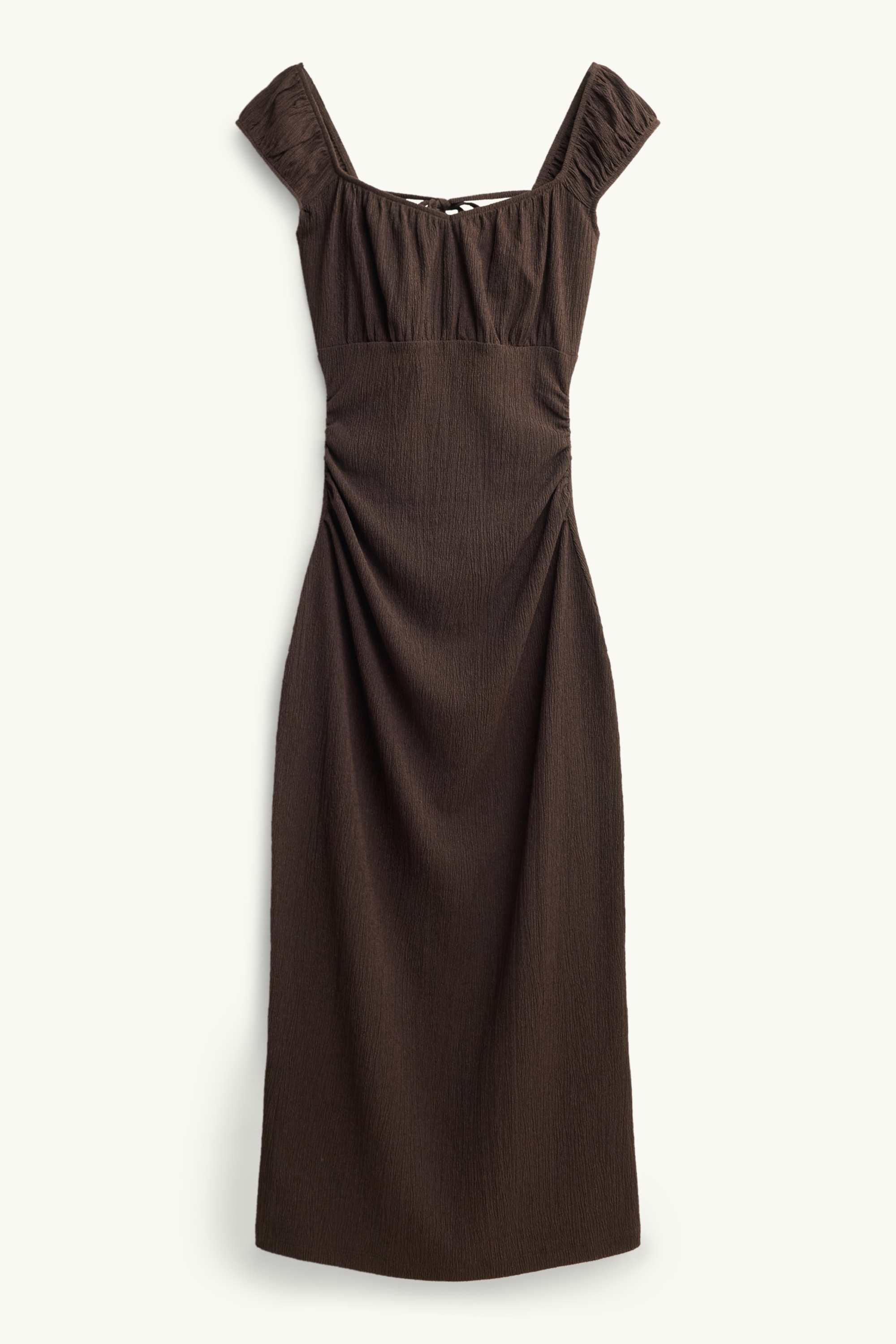 Dress with slit brown