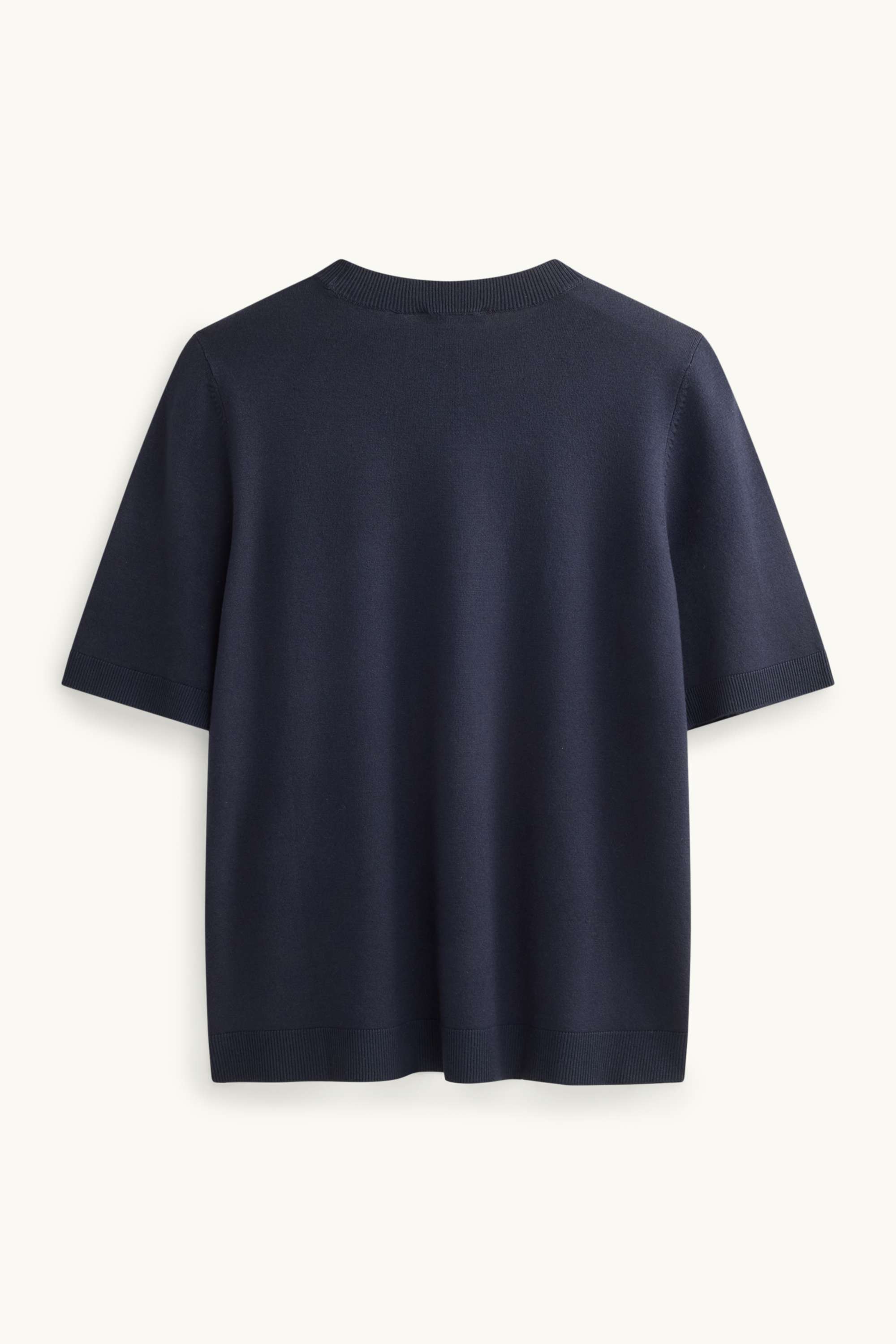 Knitted jumper - short sleeve dark blue