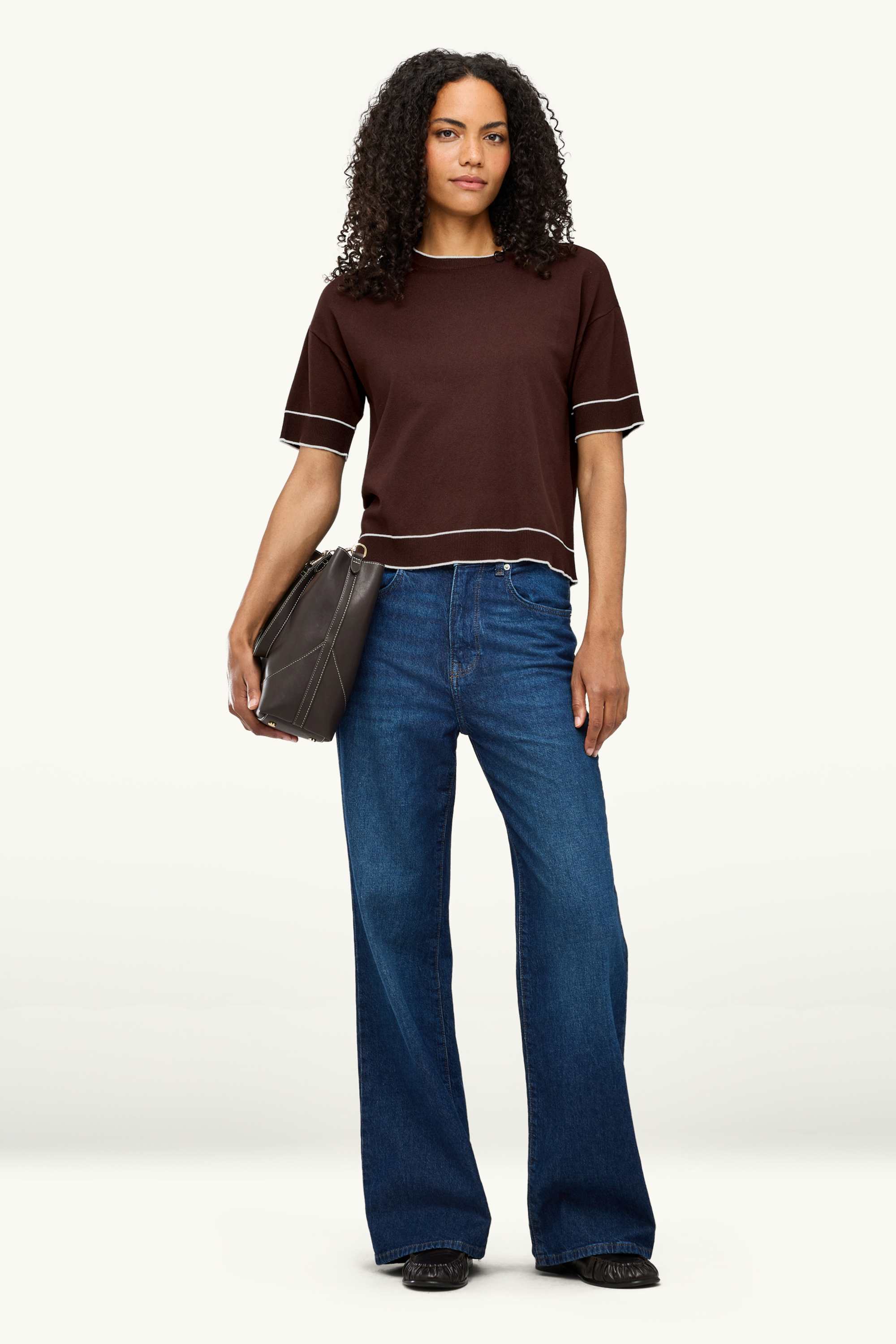Jumper - short sleeve dark brown