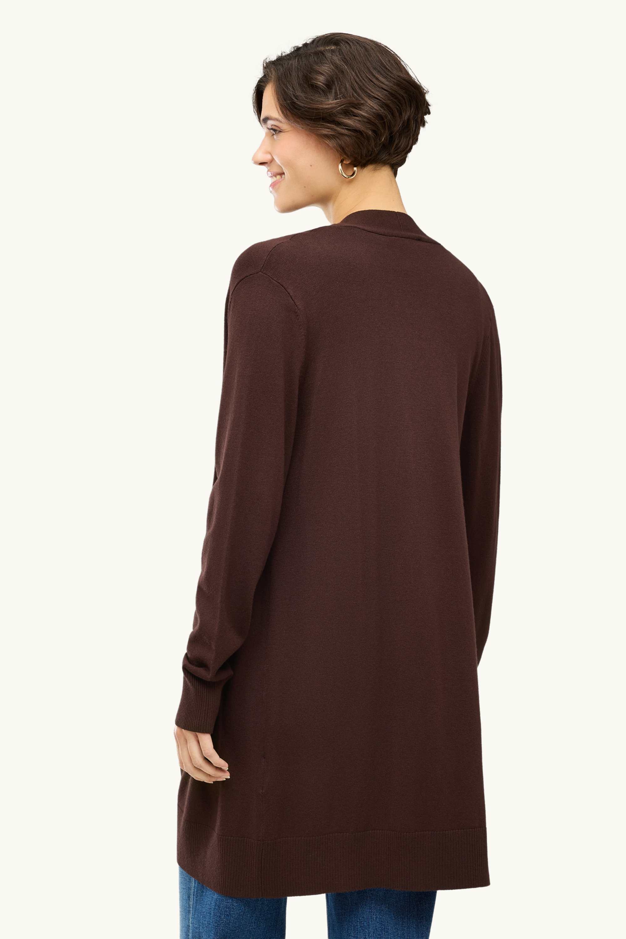 Long cardigan dark brown