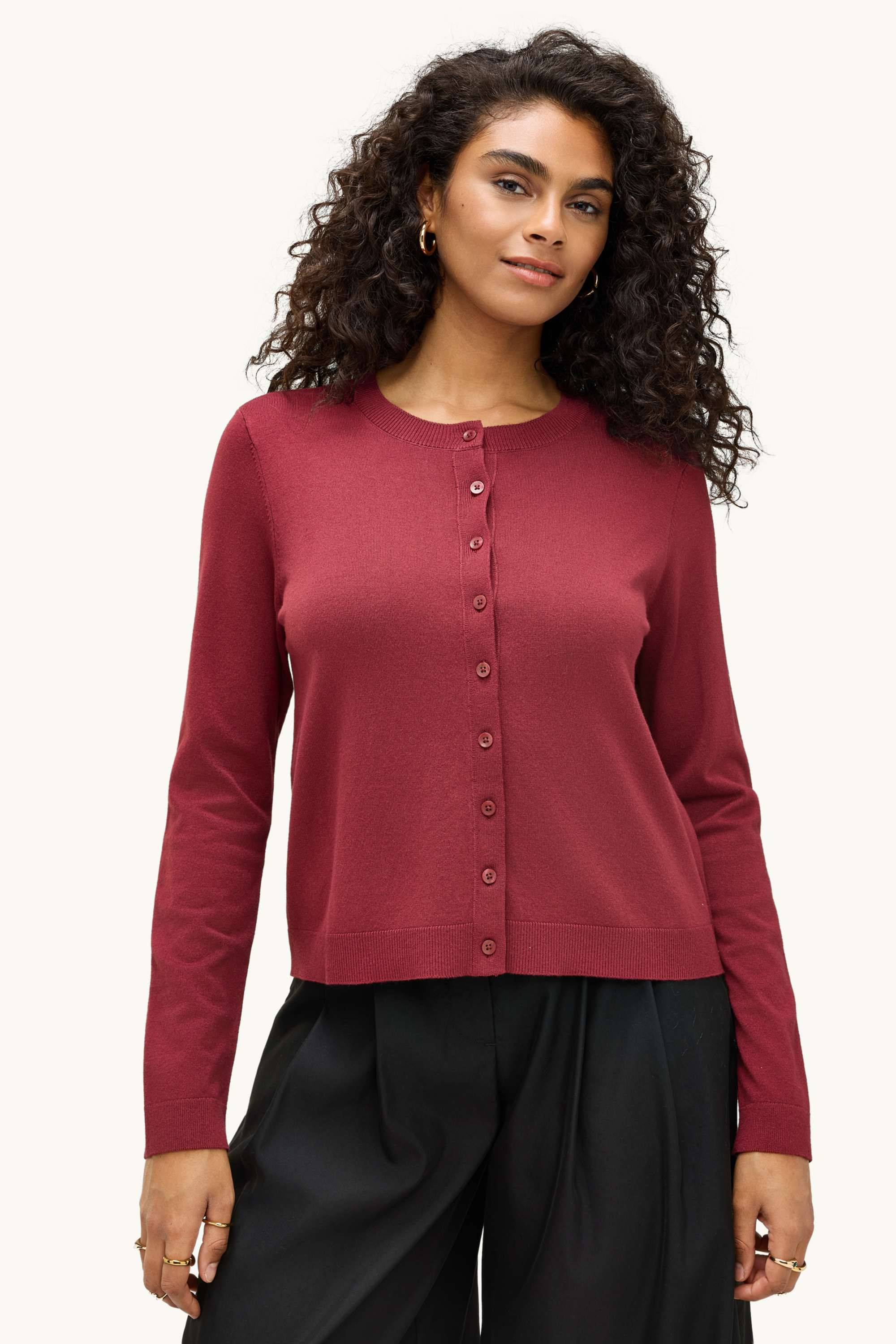Cardigan dark red