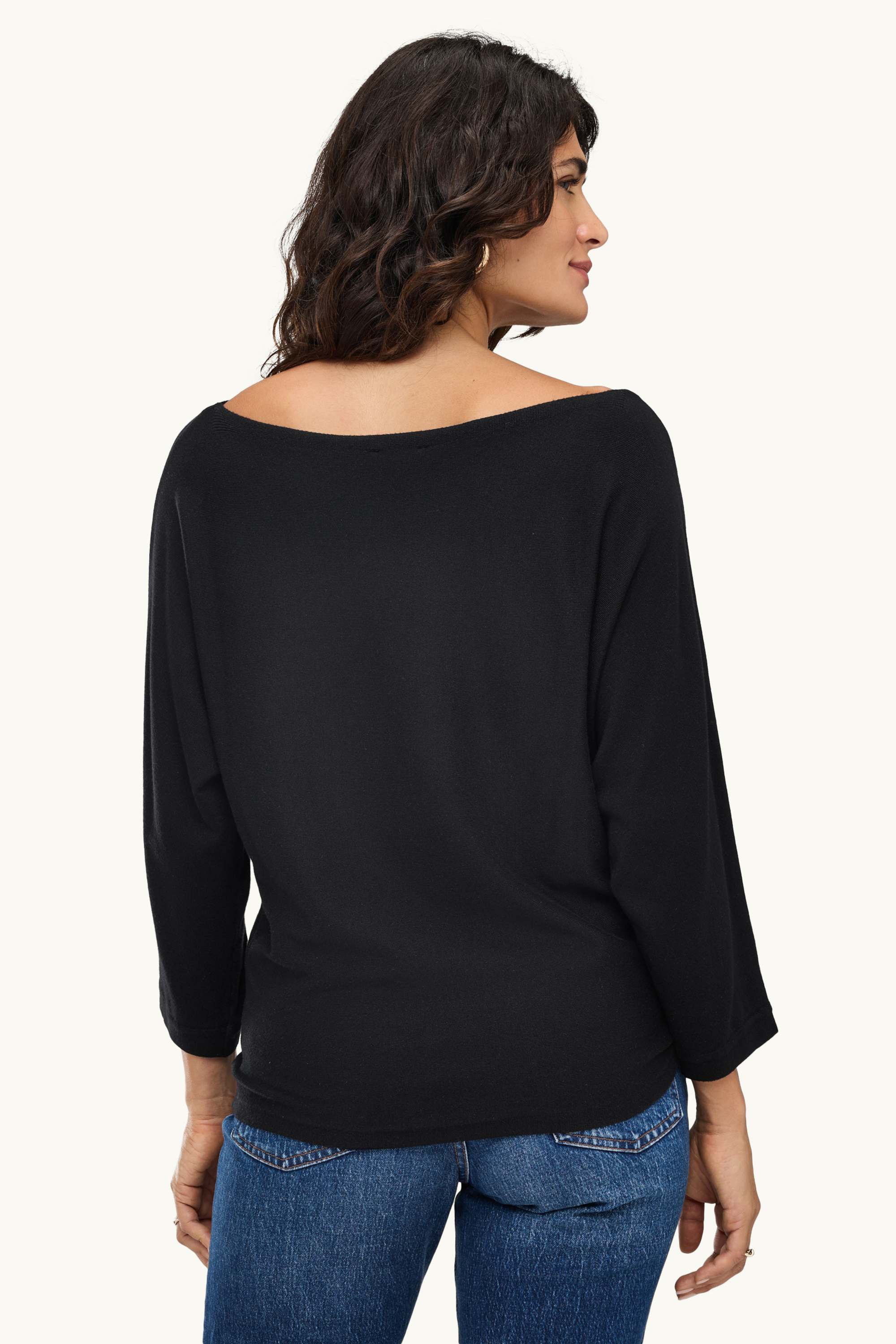 Fine knit jumper black