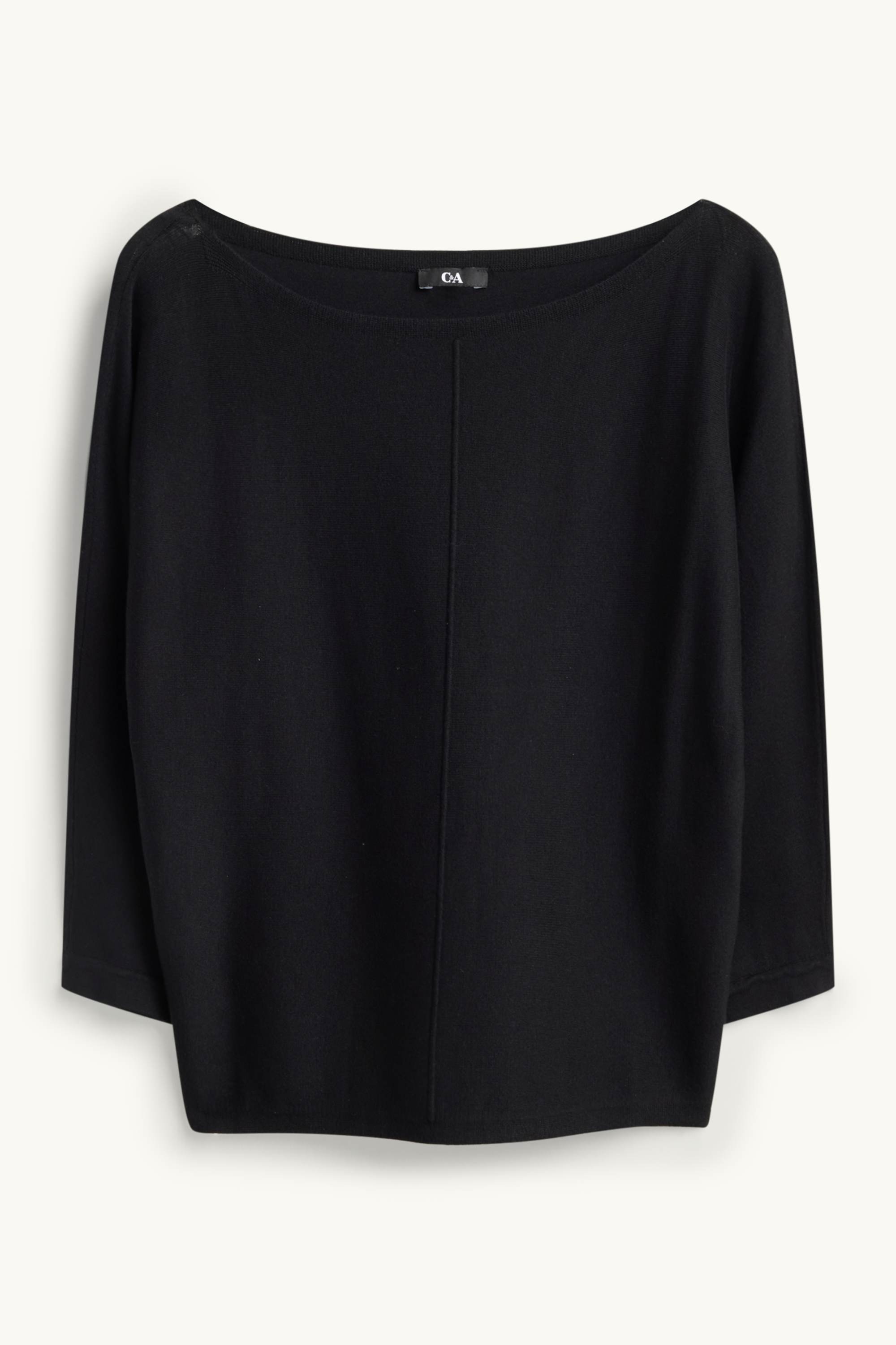 Fine knit jumper black