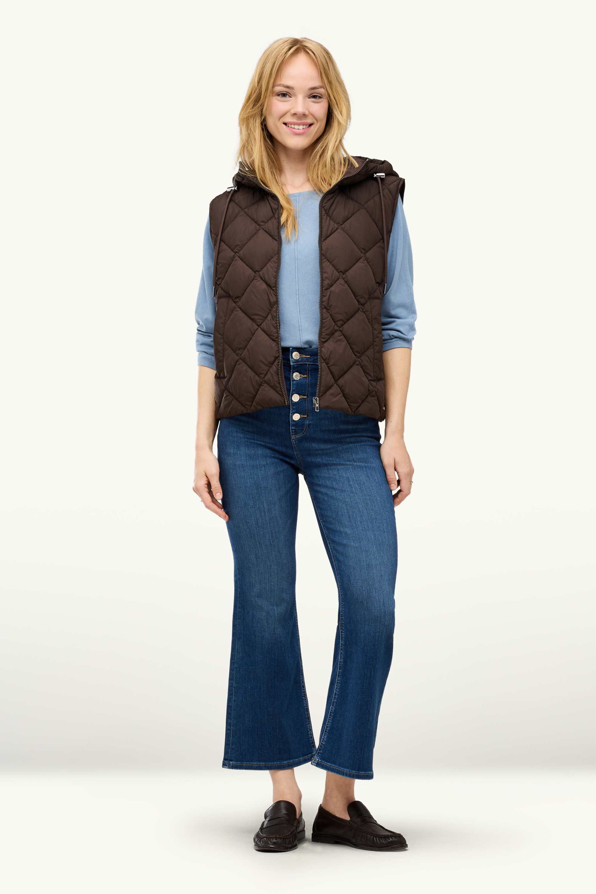 Fine knit jumper light blue