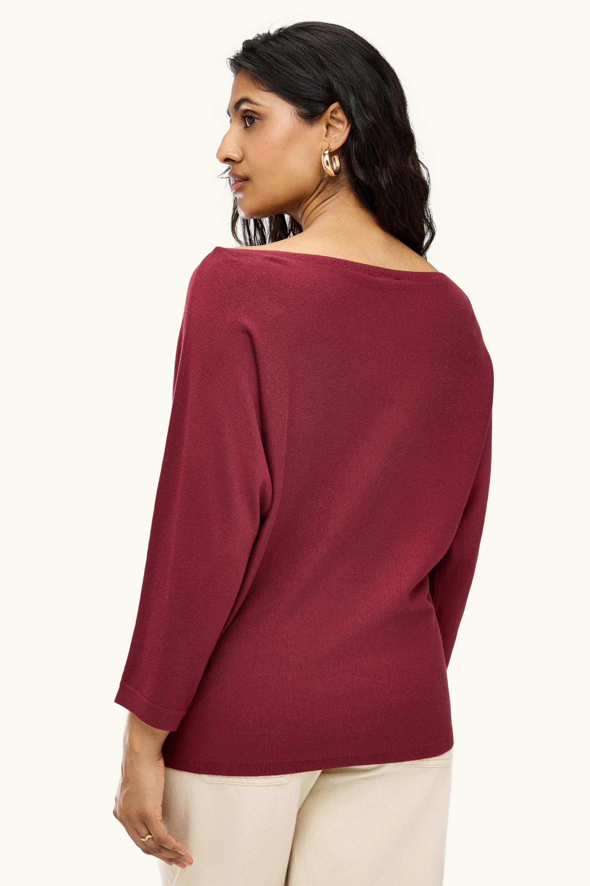 Fine knit jumper bordeaux
