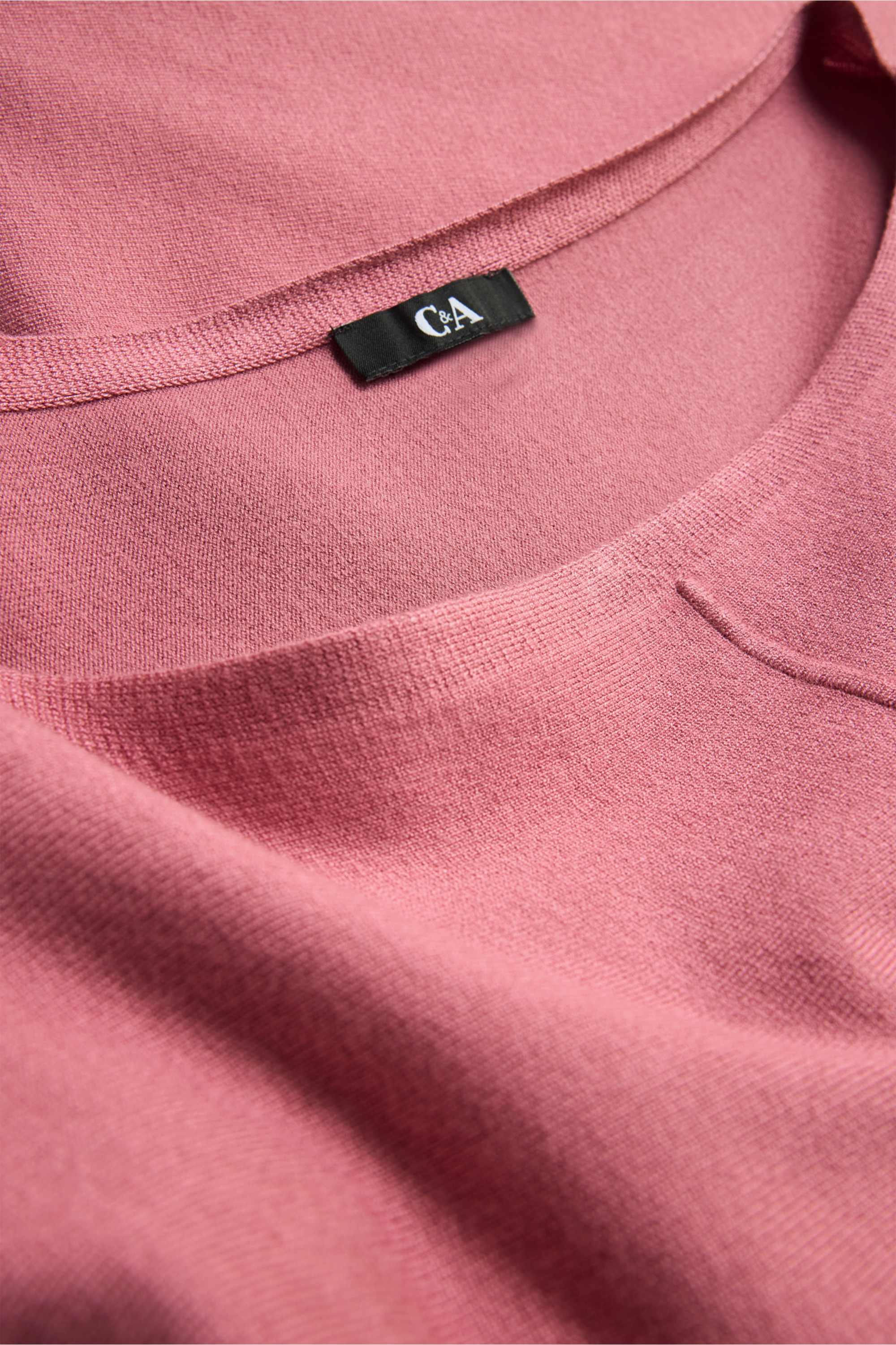 Fine knit jumper dark rose