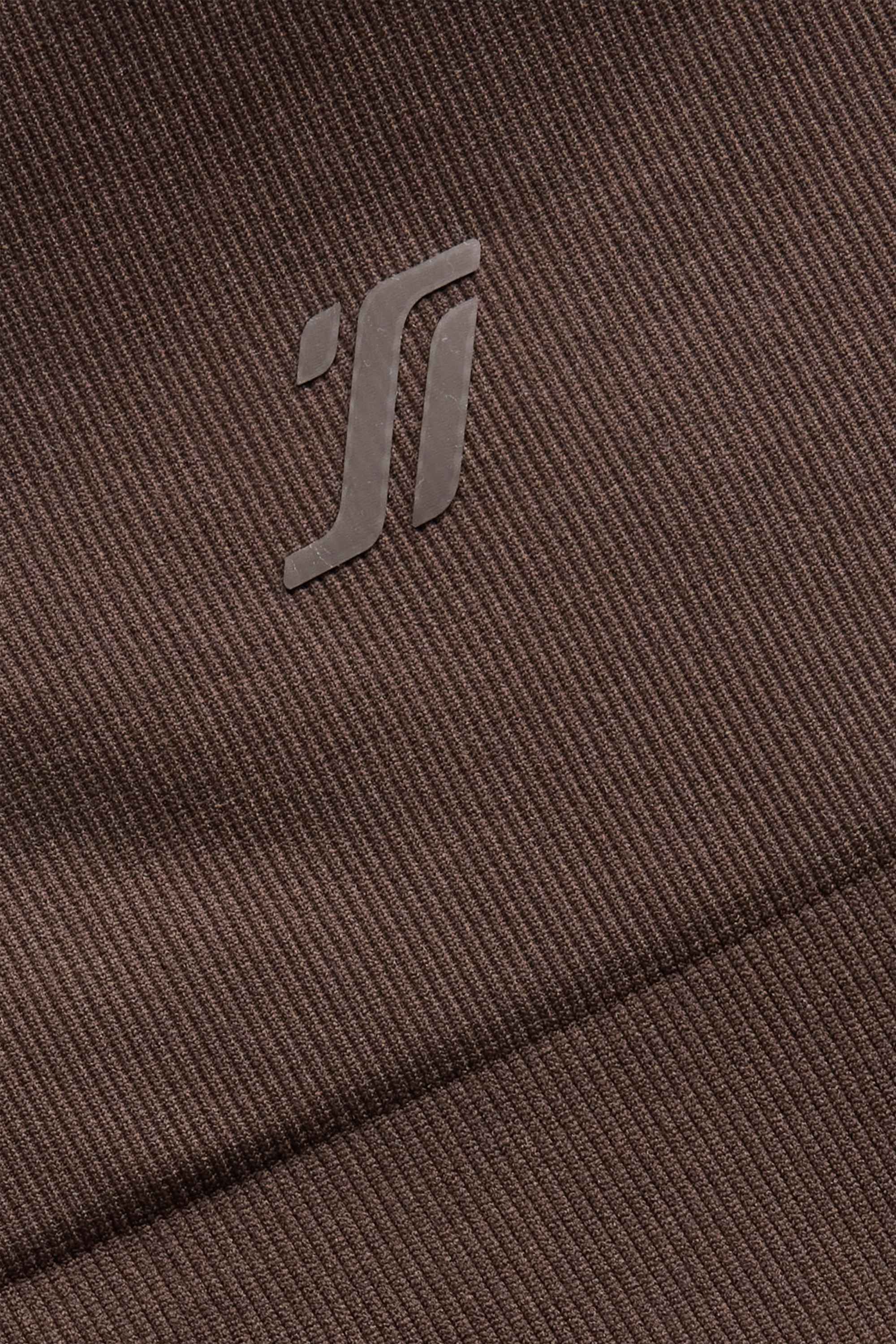 Active leggings - seamless dark brown