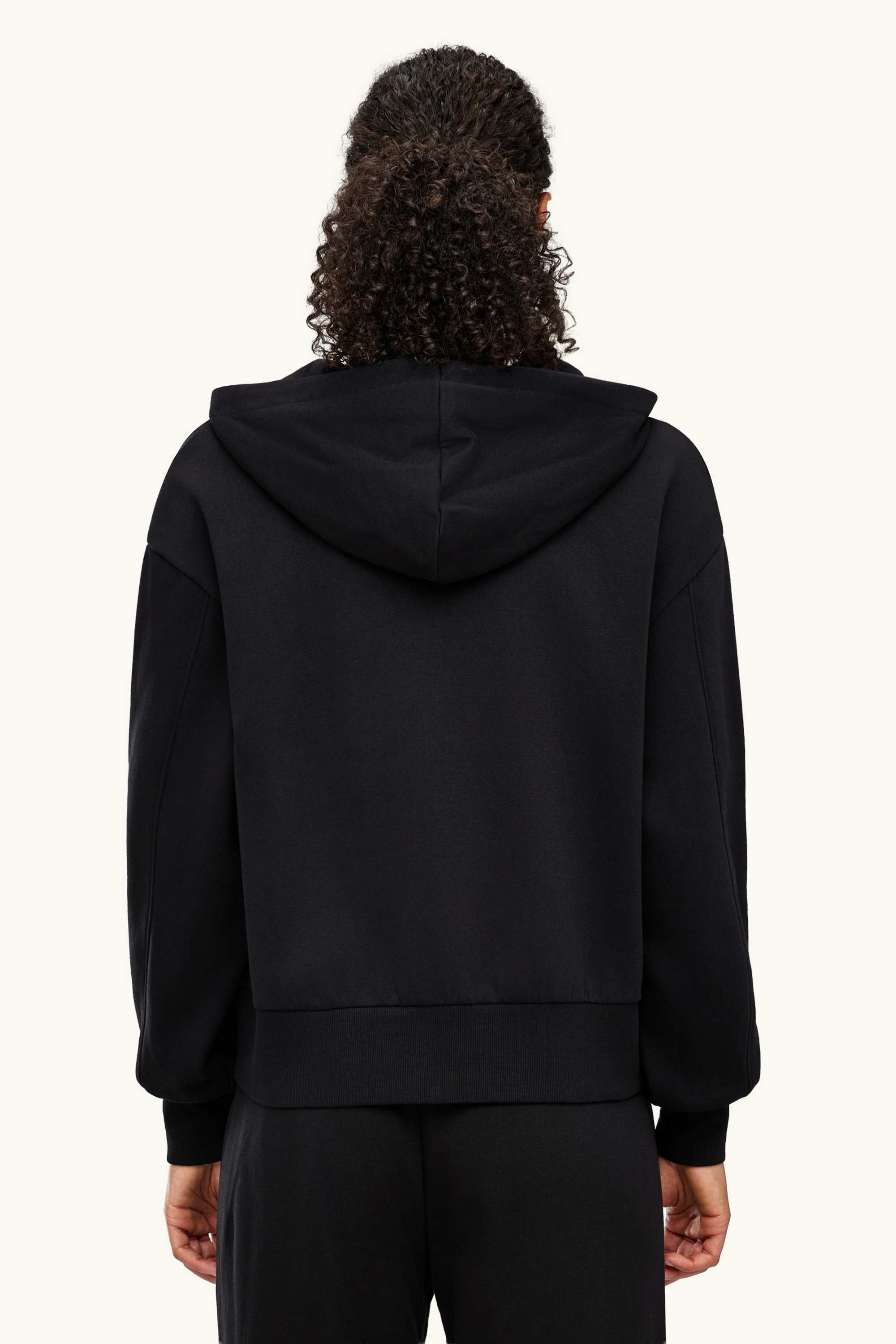 Zip-through hoodie black