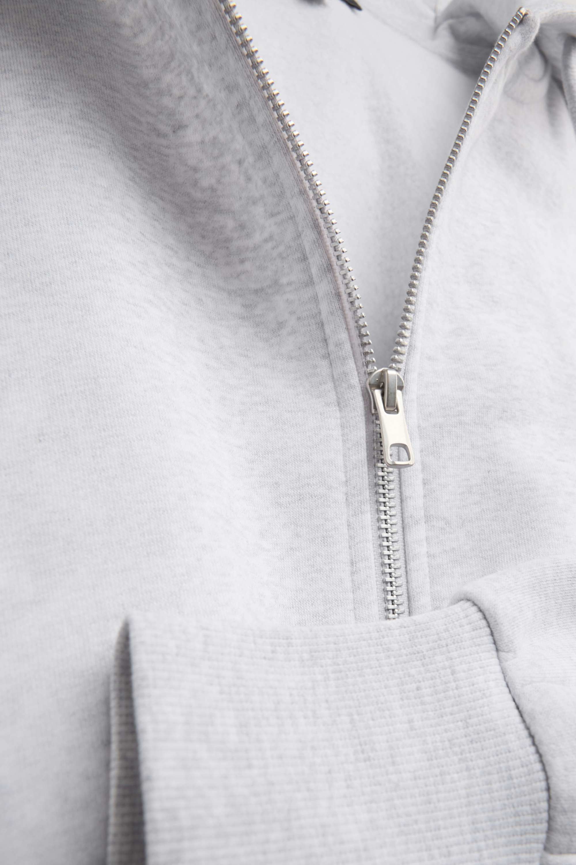 Zip-through hoodie light gray-melange