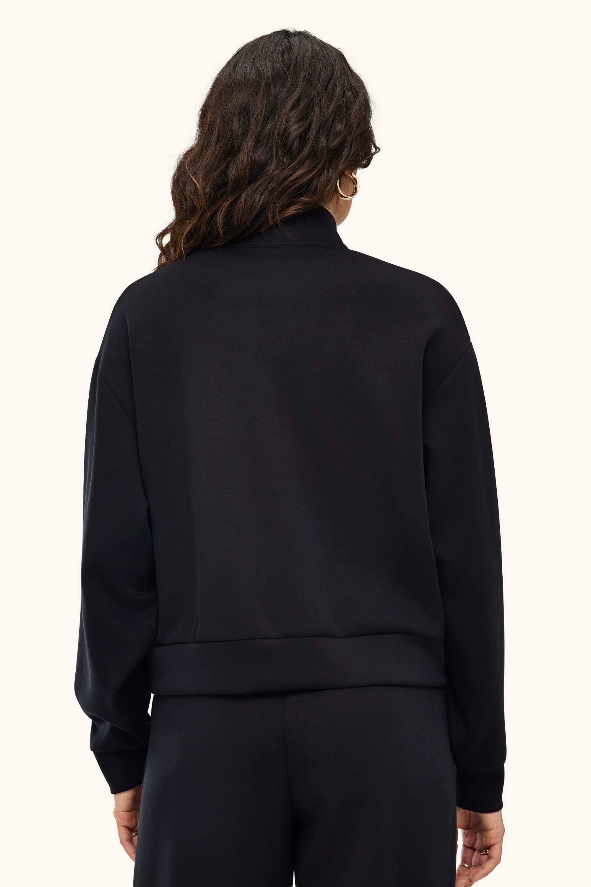 Zip-through sweatshirt black