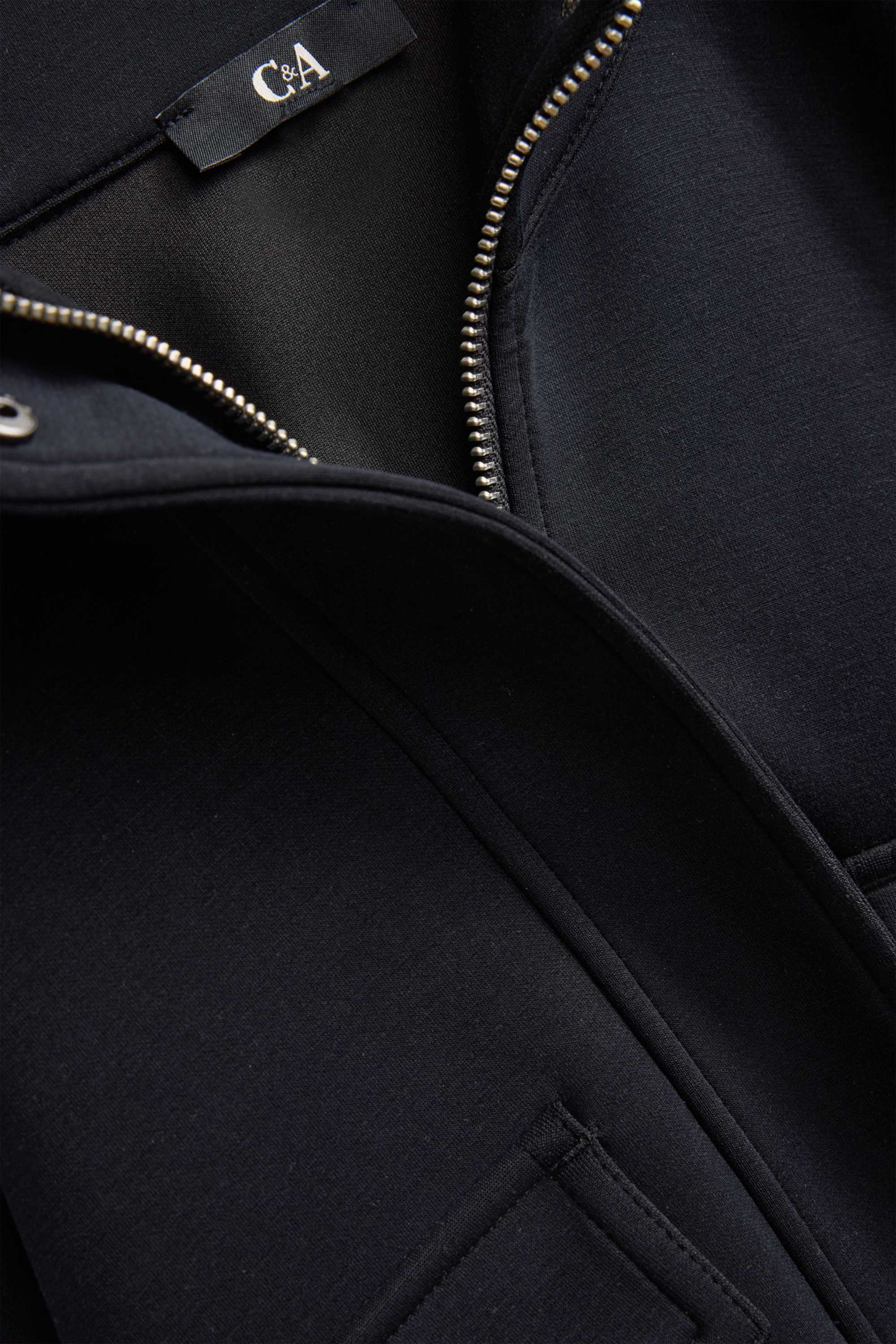 Zip-through sweatshirt black
