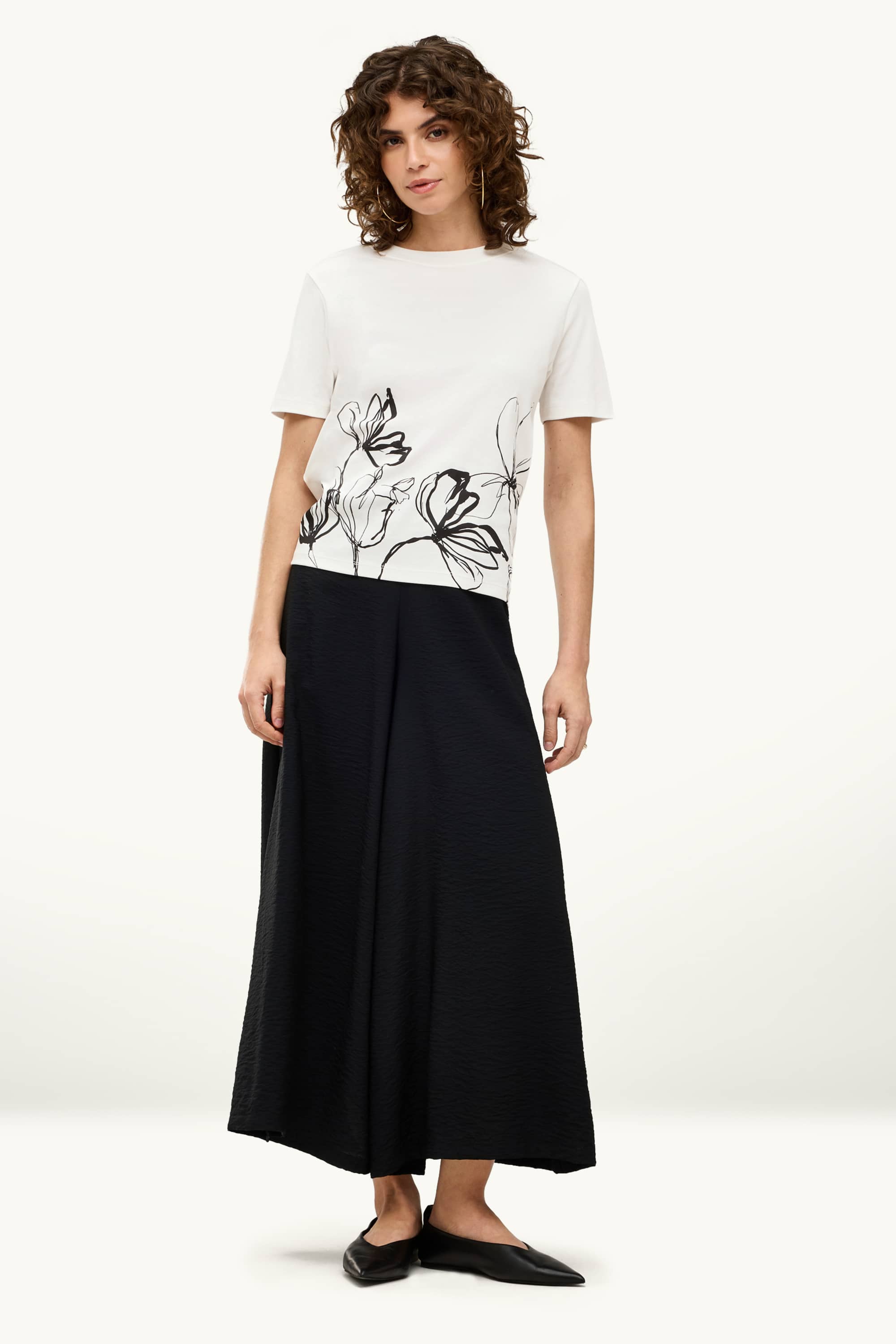 T-shirt - regular fit - floral white